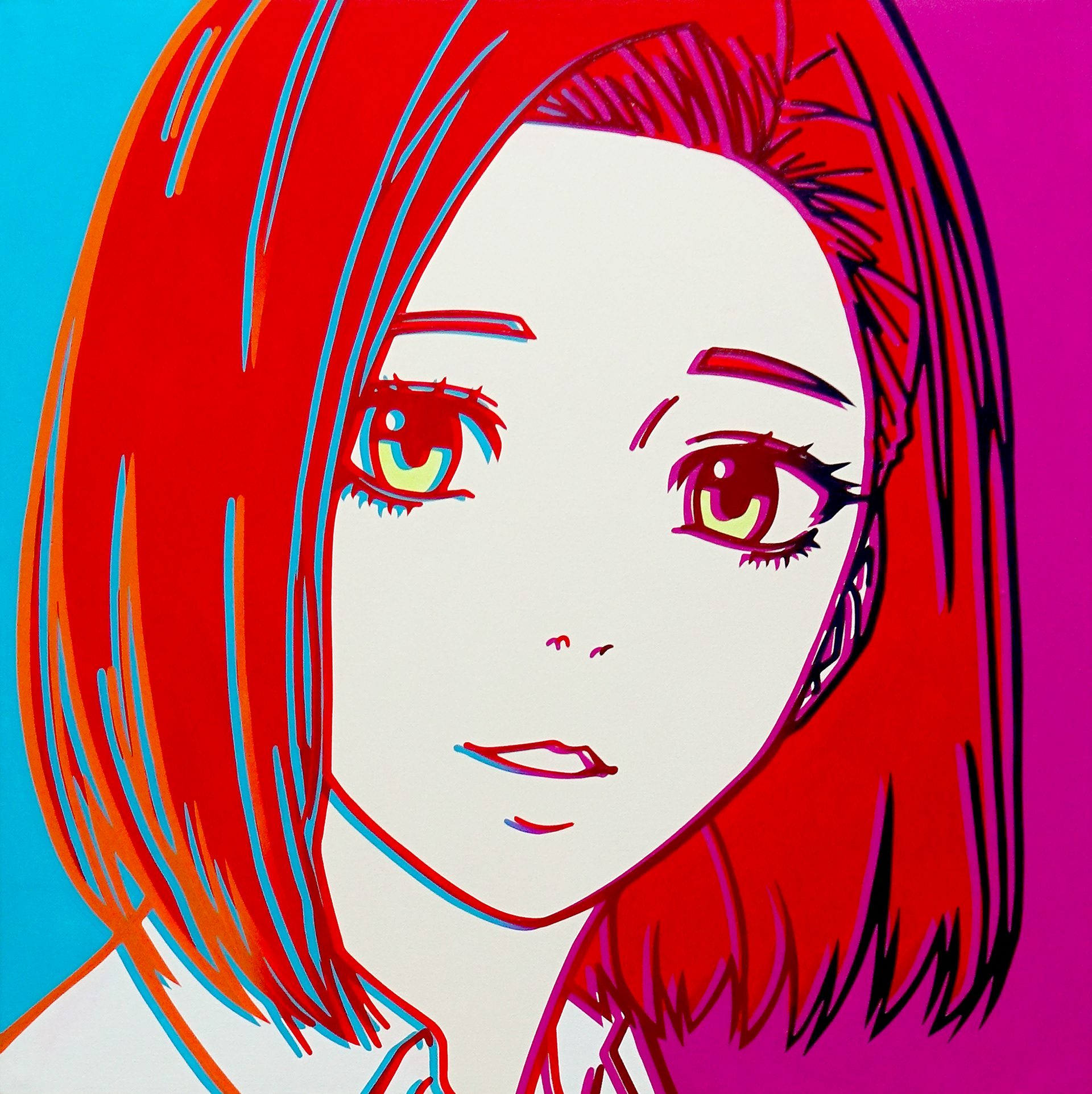 #232,Acrylic on canvas, 60.6 x 60.6 cm, 2023