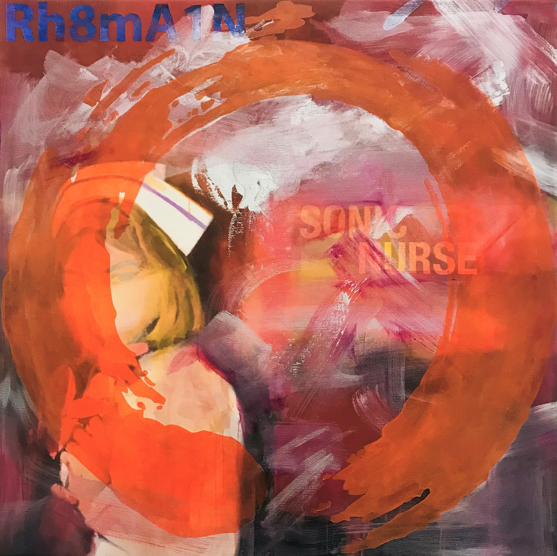 My Wallet of Bitcoin in Upbit part 2, Acrylic on printed canvas,  50 x 50 cm, 2018