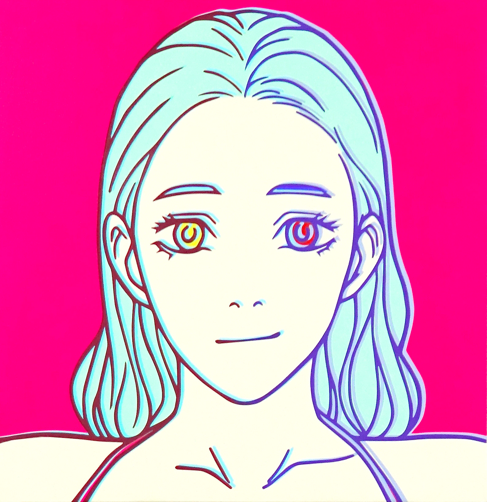 #65, Acrylic on canvas, 60.6 x 60.6 cm, 2022