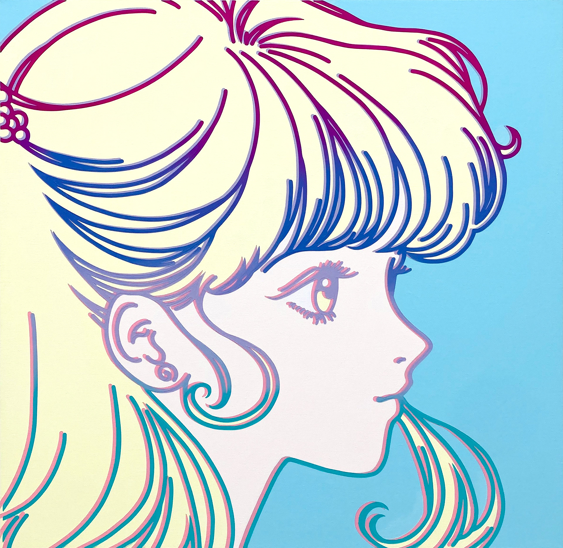 #432_An Extremely Delicate and Beautiful, Acrylic on canvas, 60.6 x 60.6 cm, 2023