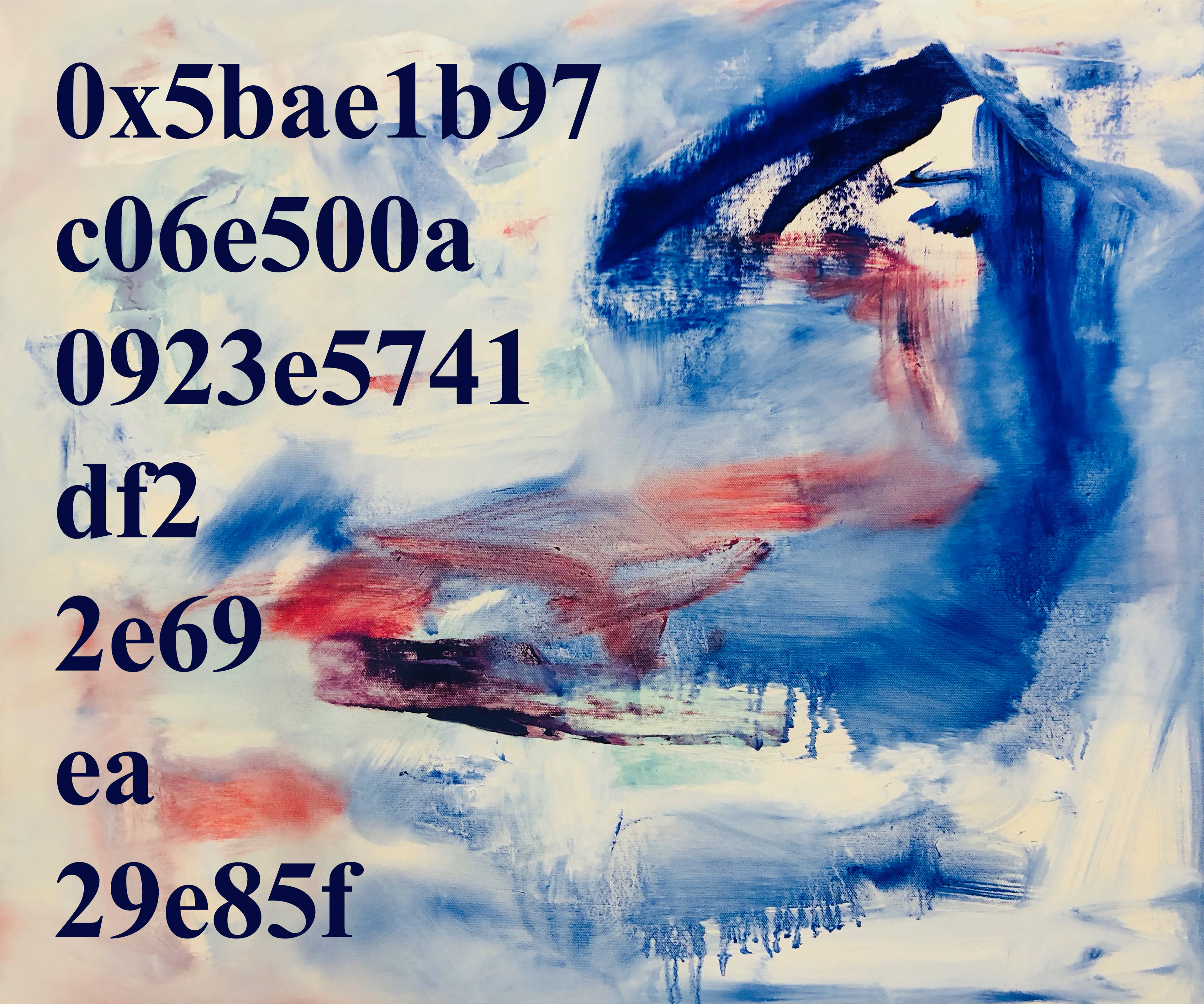 My Wallet of Ethereum in Binance, Oil on canvas,  60.6 x 72.7 cm, 2018