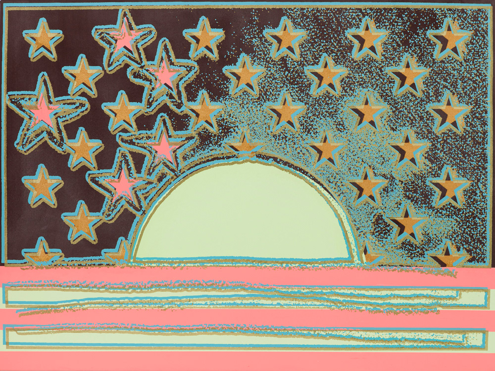 Sunset in Korea, Acrylic and silkscreen ink on canvas, 76.2 x 101.2 cm, 2012