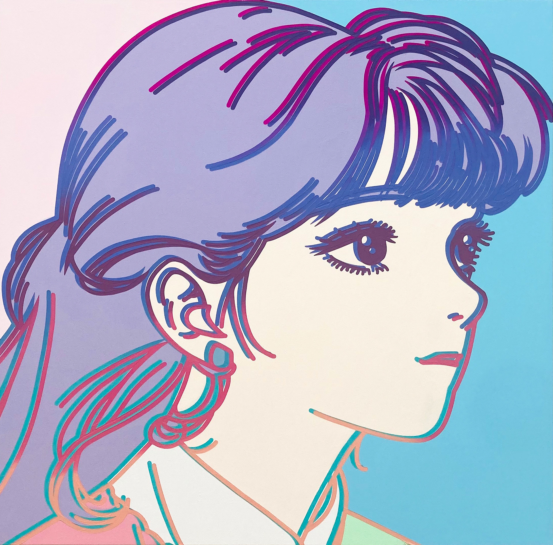 #421_An Extremely Delicate and Beautiful, Acrylic on canvas, 60.6 x 60.6 cm, 2023