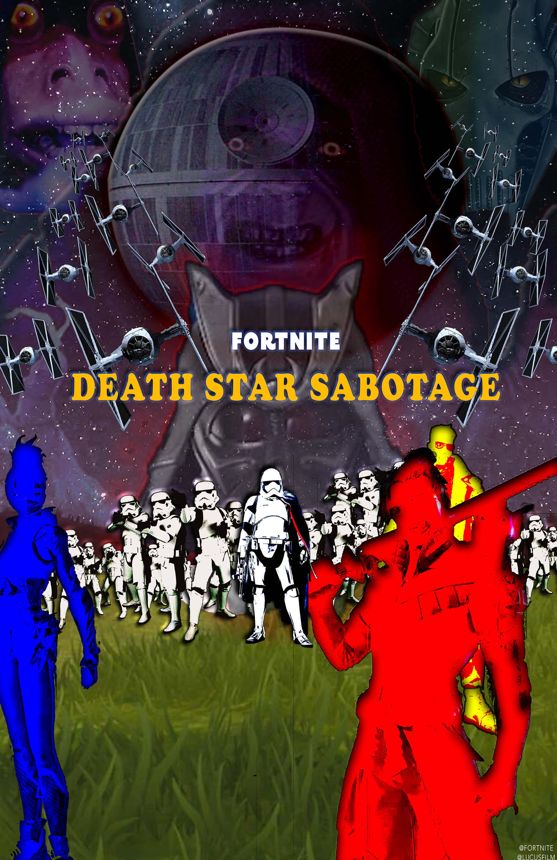 Fortnite Deat hStar event poster, 2025, 3300, 5100, Personal Project, This is a fan poster for the fortnite death star event that happened