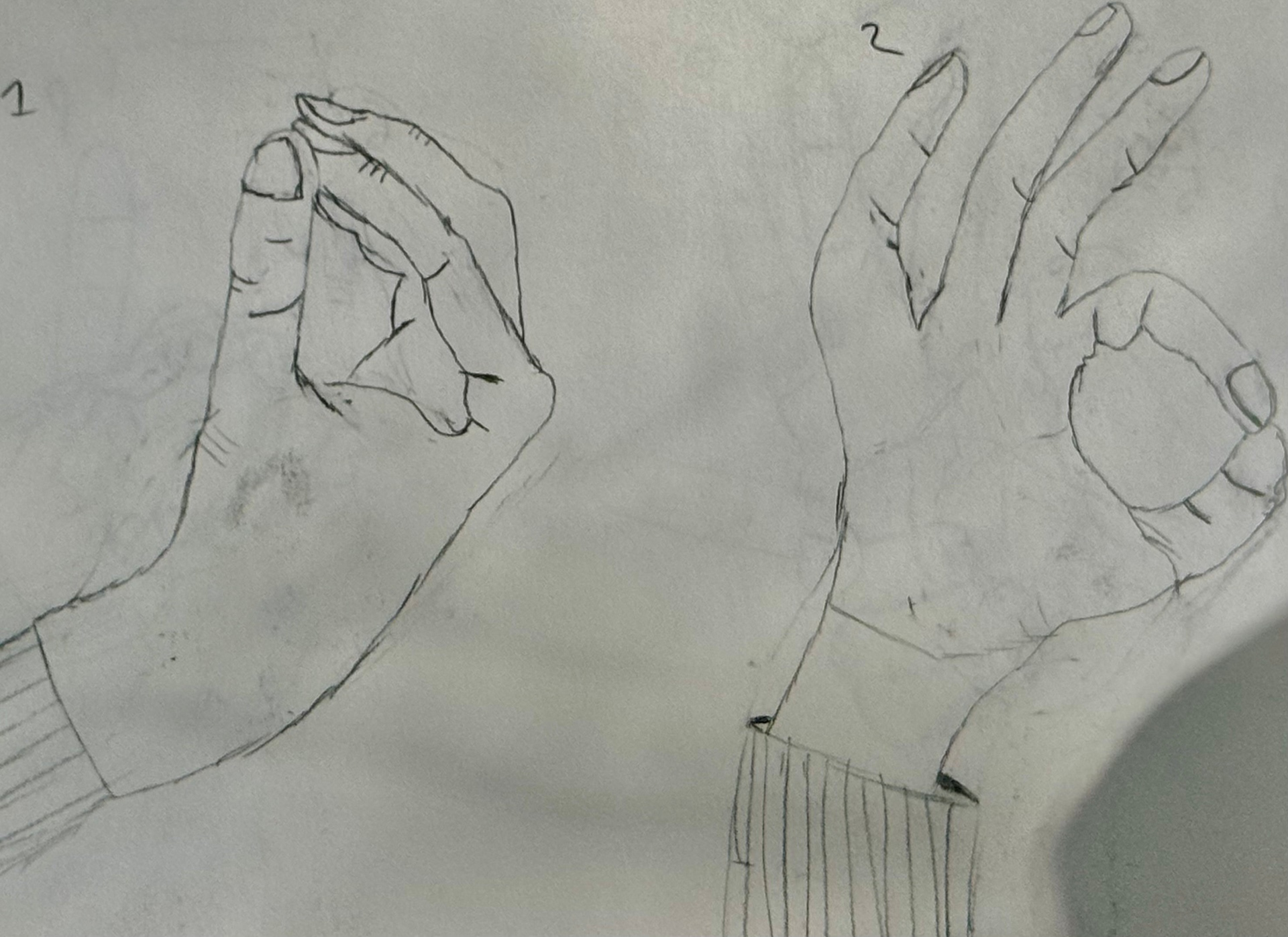 Hand Designs 1, Illustration Project, 2954 x 2149 pixels, Practicing drawing hands