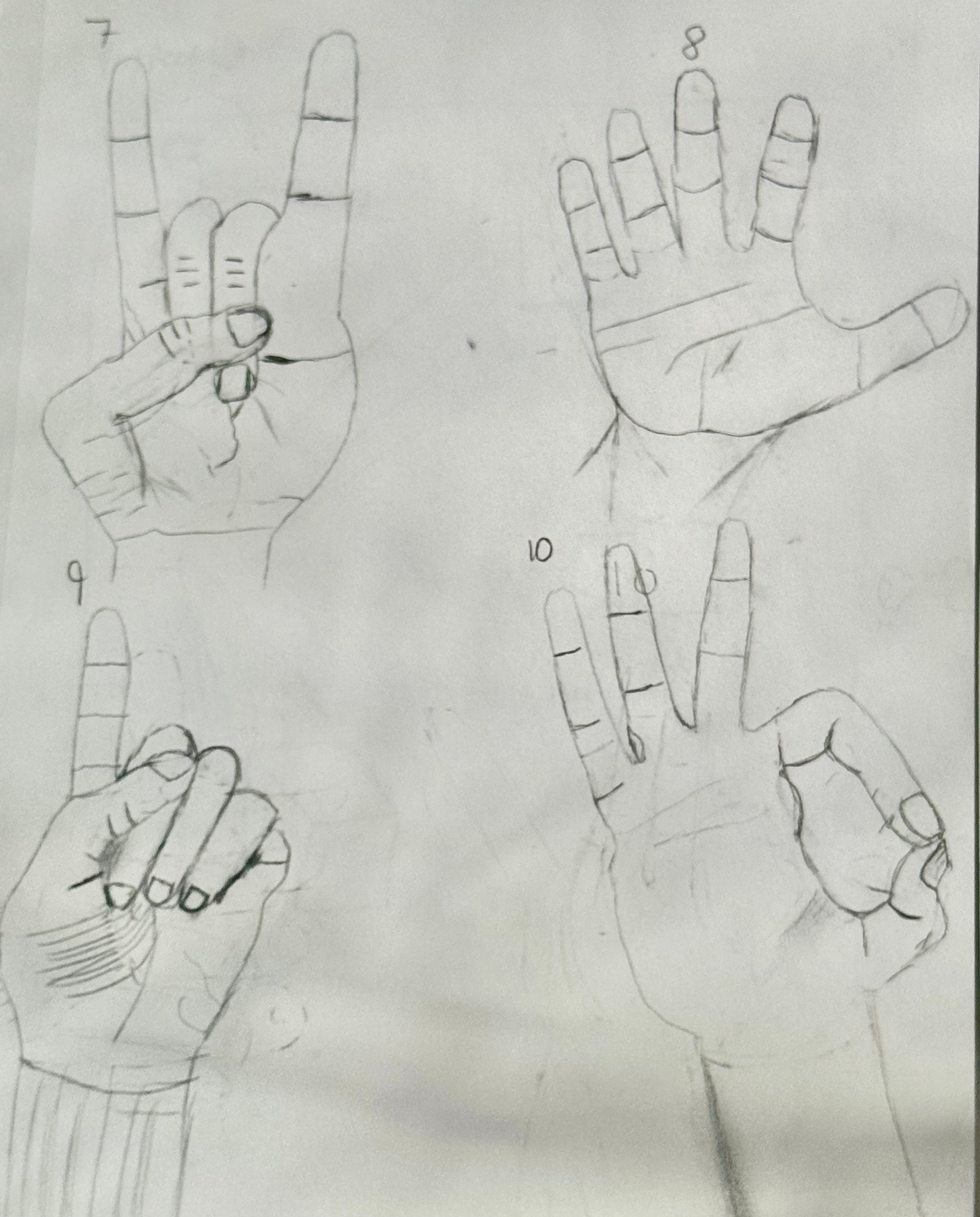 Hand Designs 2, Illustration Project, 2986 x 3878 pixels, Practicing drawing hands