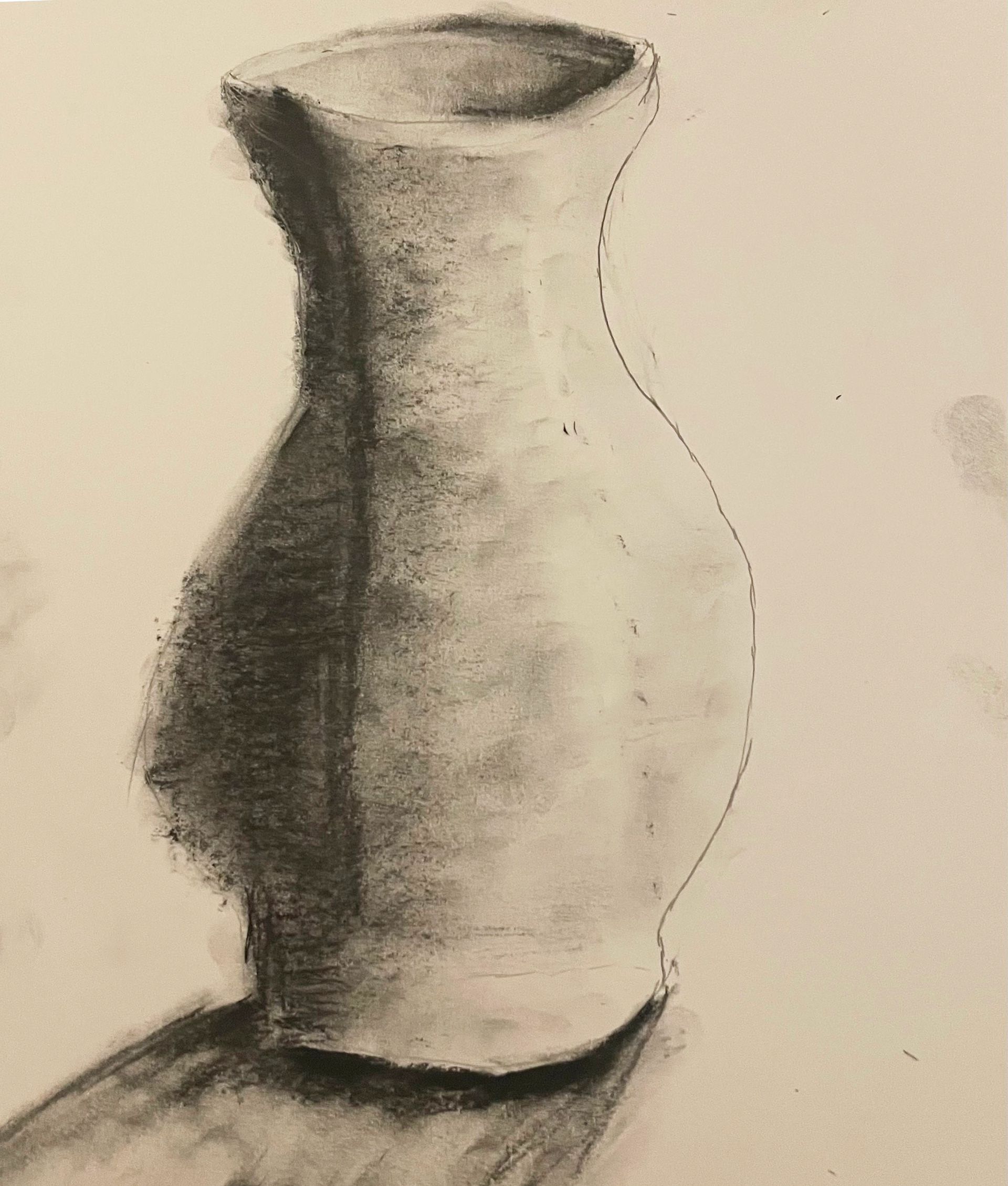 Drawn Vase, 2022, 9 x 12 Inches, Personal Project, My First ever Drawing