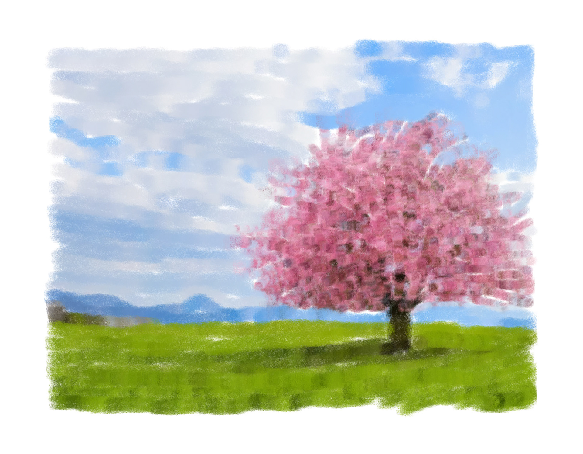 Watercolor tree,2019, 1944 x 1512 Pixels, Highschool Project, my first time using water color paint