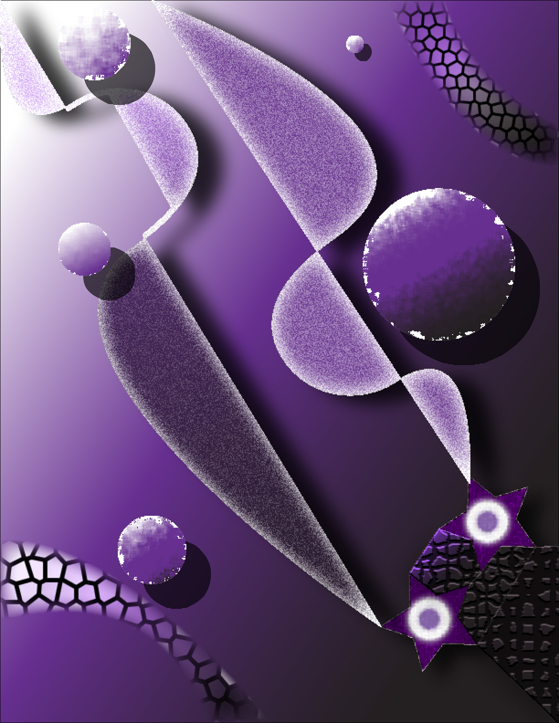 Cold Colors,2023,2550 x 3300 Pixels ,Project on colors, Representation of art from cold colors