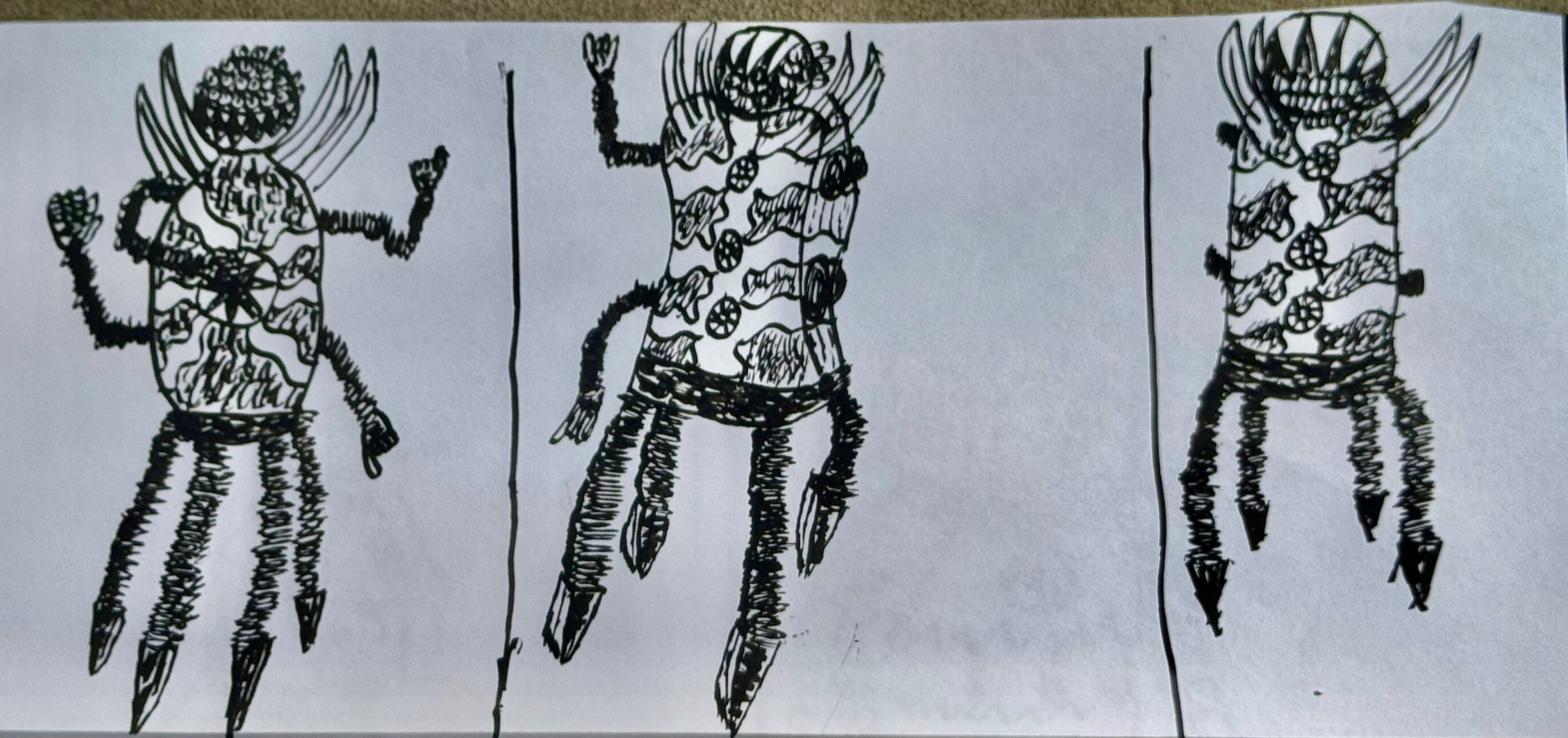 Voidless Pen and Ink, Personal Project ,3858 x 1817 pixels, Making the rest of the Voidless ink illustrations after a bit of practice