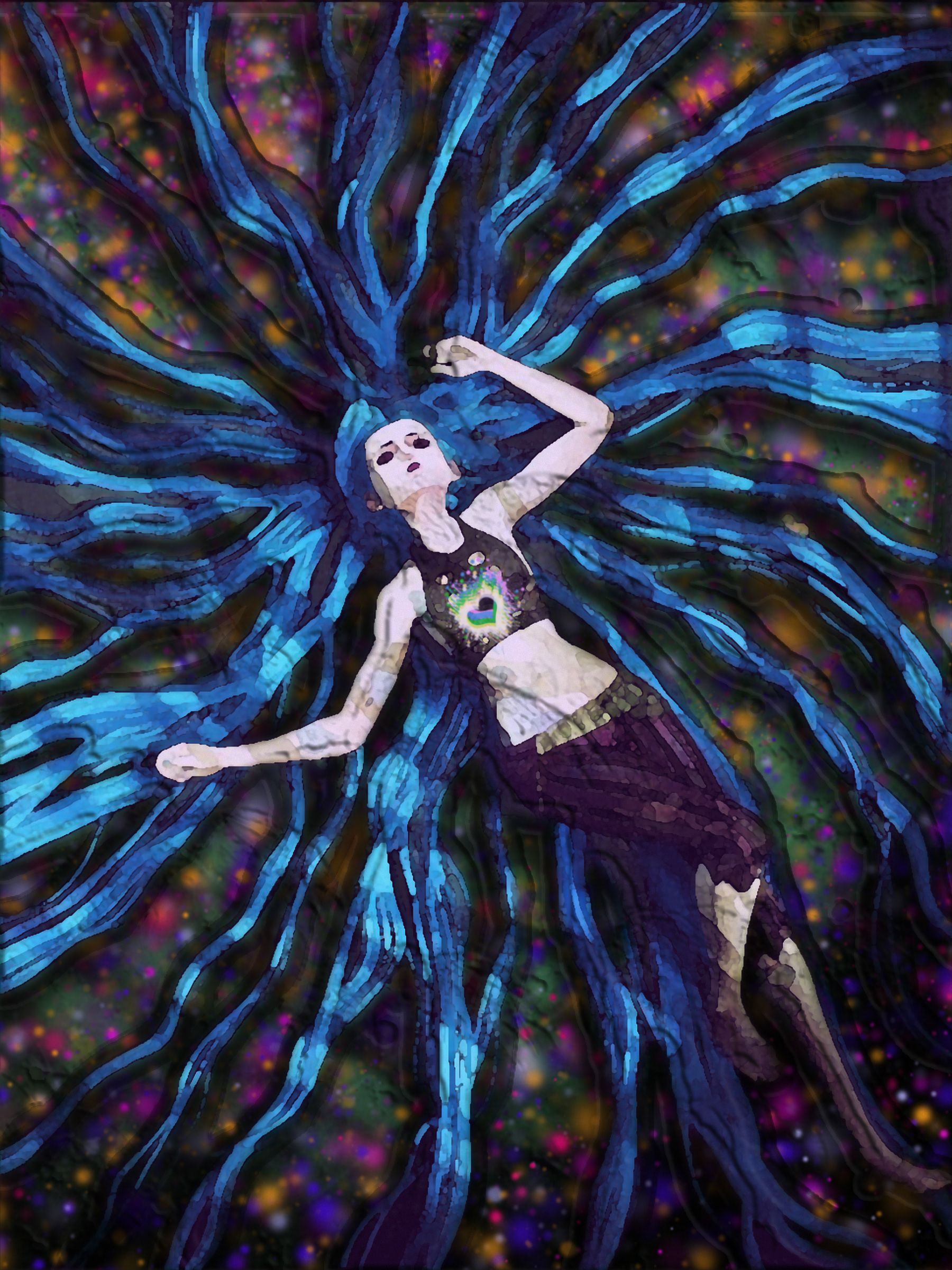 Jinx Art, 2024, 1800x 2401, Personal Project, A art piece to celebrate the Arcane season 2