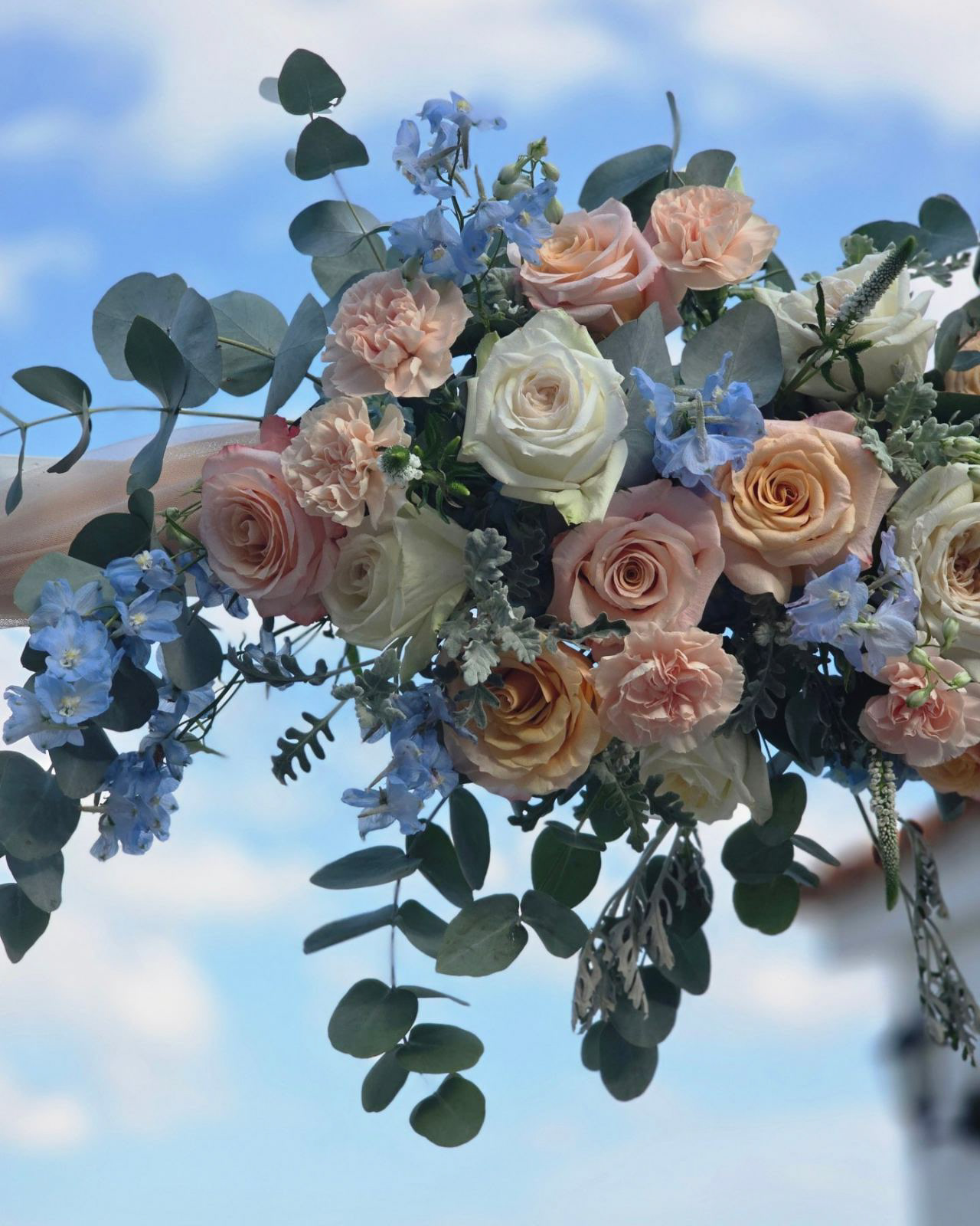 Light Blue & Peach wedding