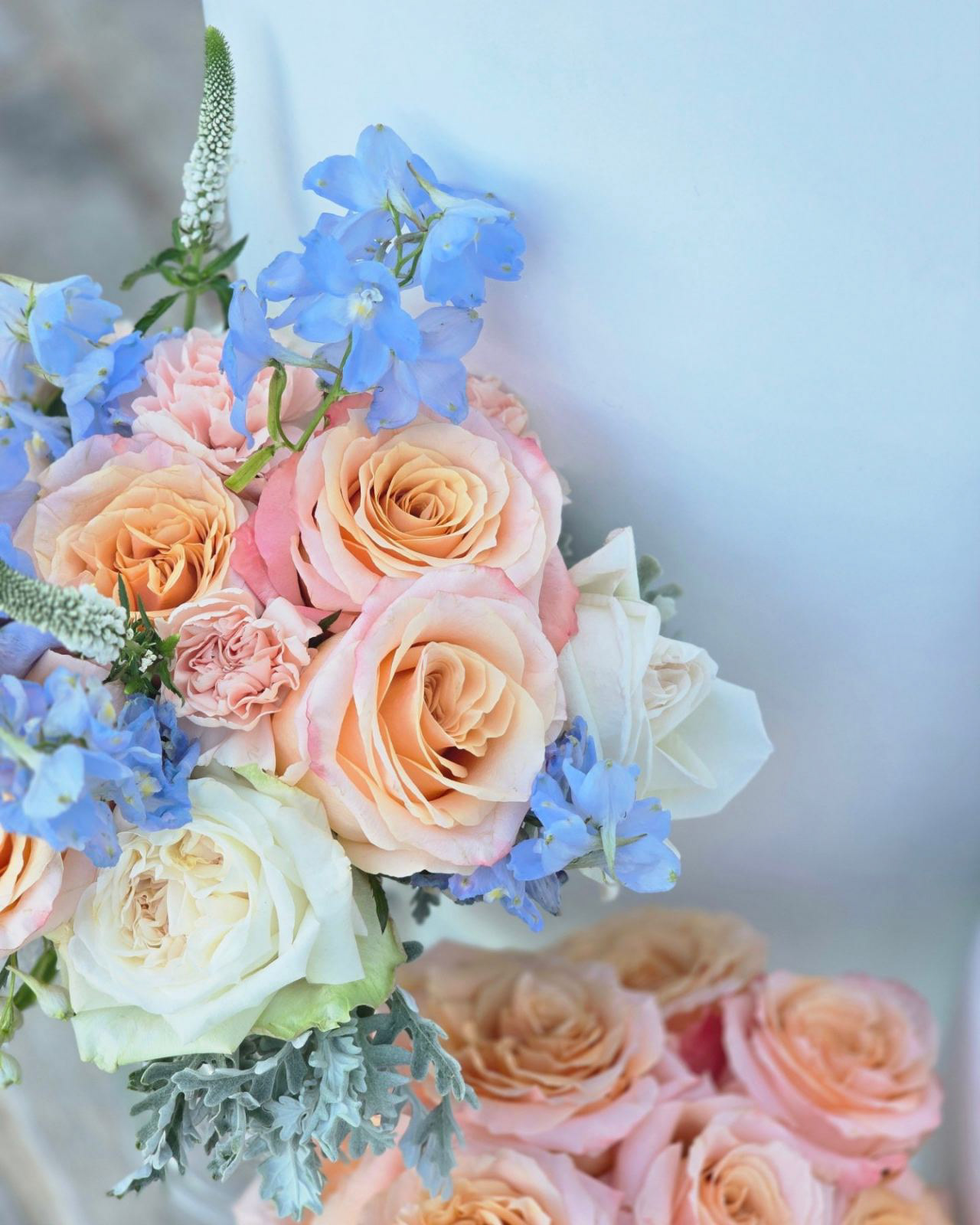Light Blue & Peach wedding