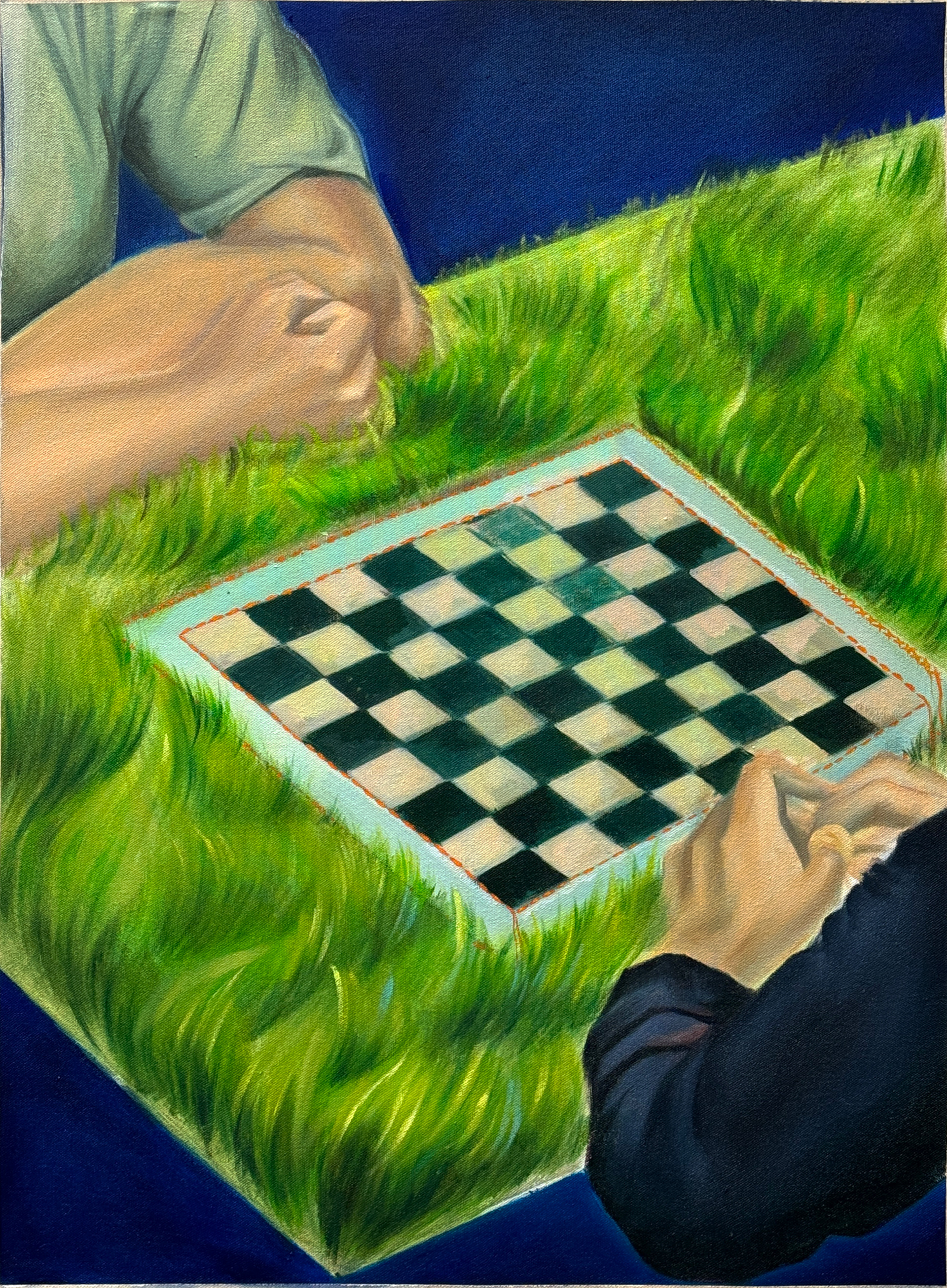 Like the Chess Piece (Bishop), Oil on Canvas, 2024