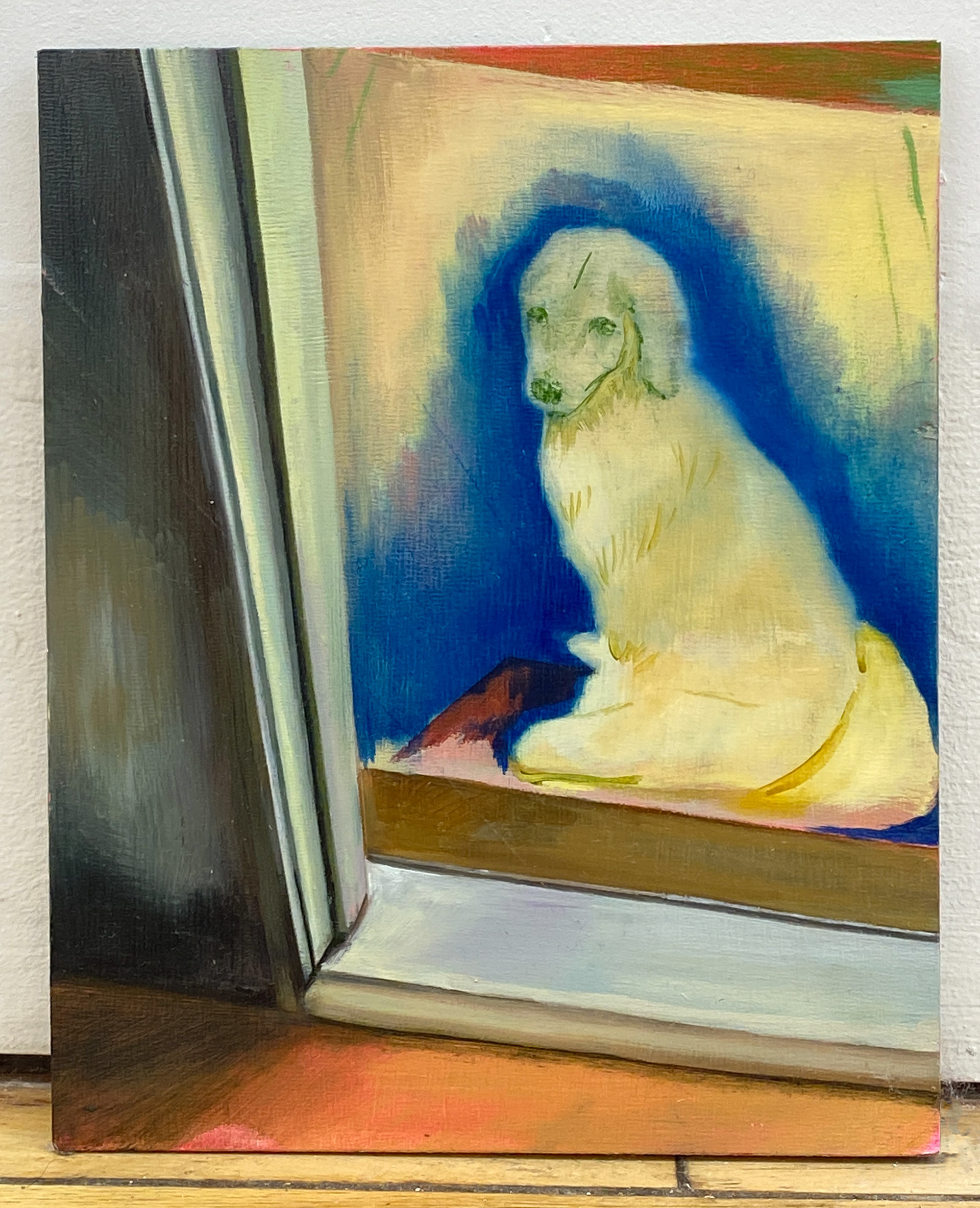Waiting Room, Oil on Panel, 2024