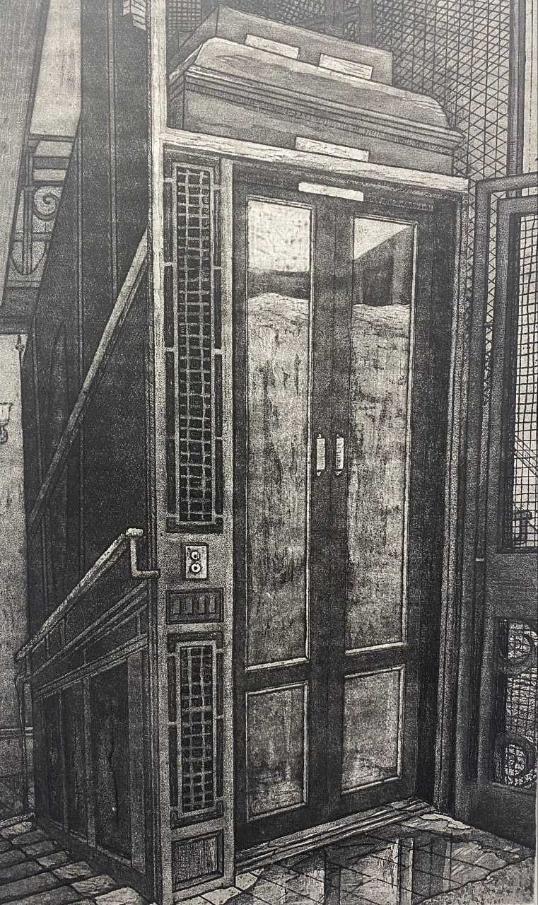 Leaking Out, Intaglio, 20x12, 2021