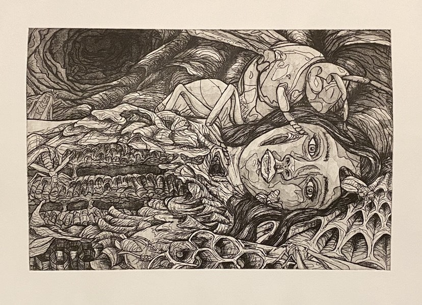 Untitled, Etching, 9x18, 2019