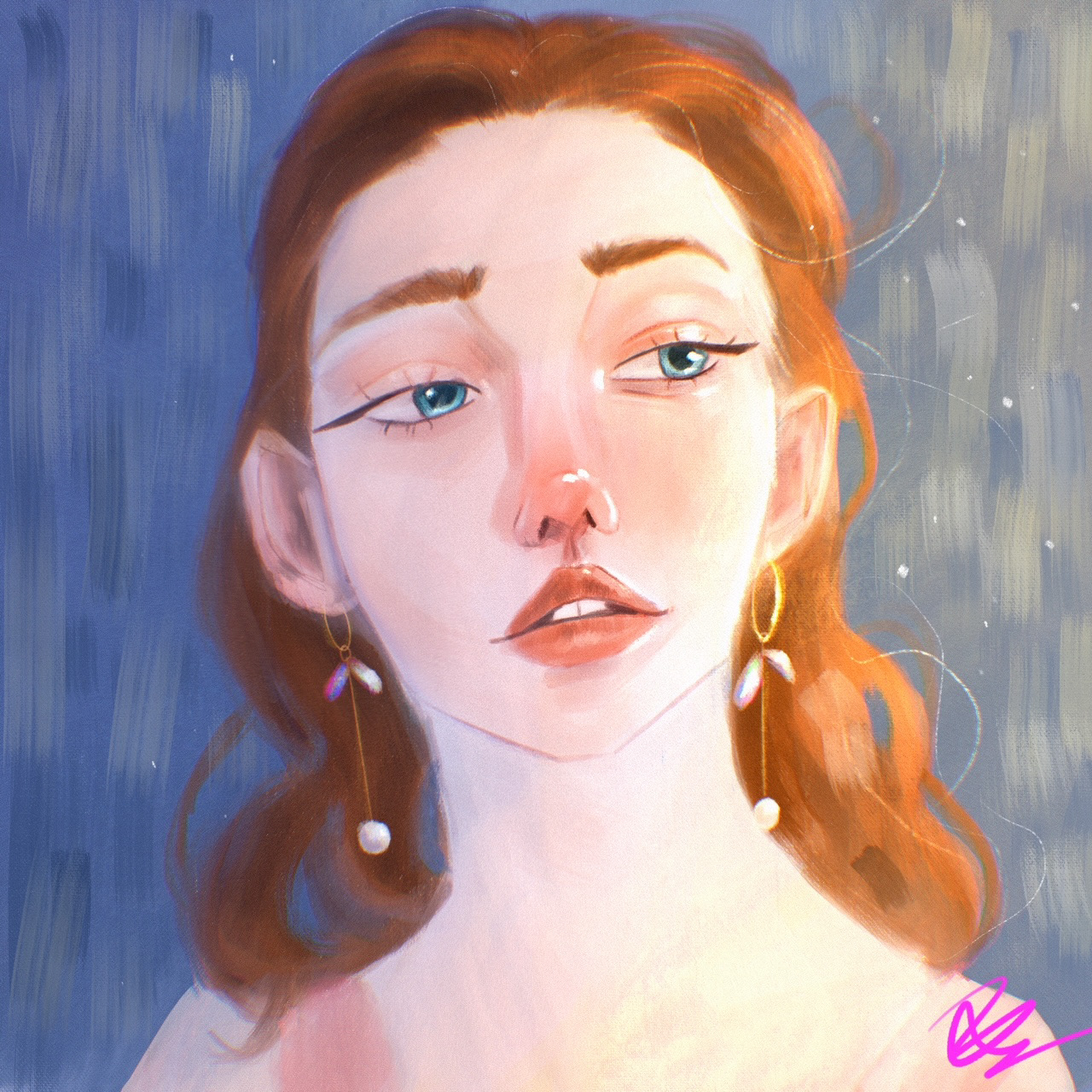 Portrait Study, done through Procreate-May 2022