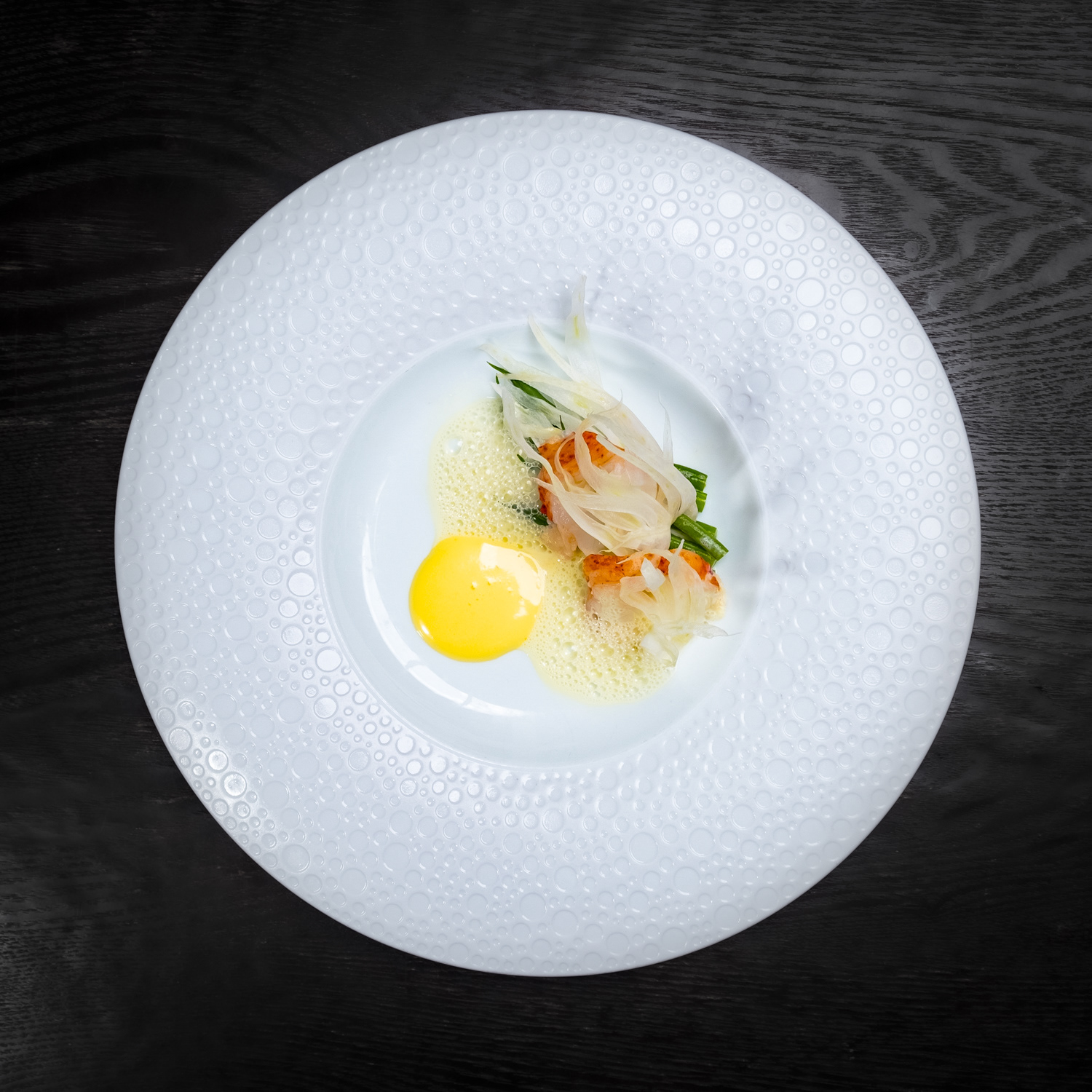 Slow Cooked Lobster with Hollandaise Sauce, Fennel Foam