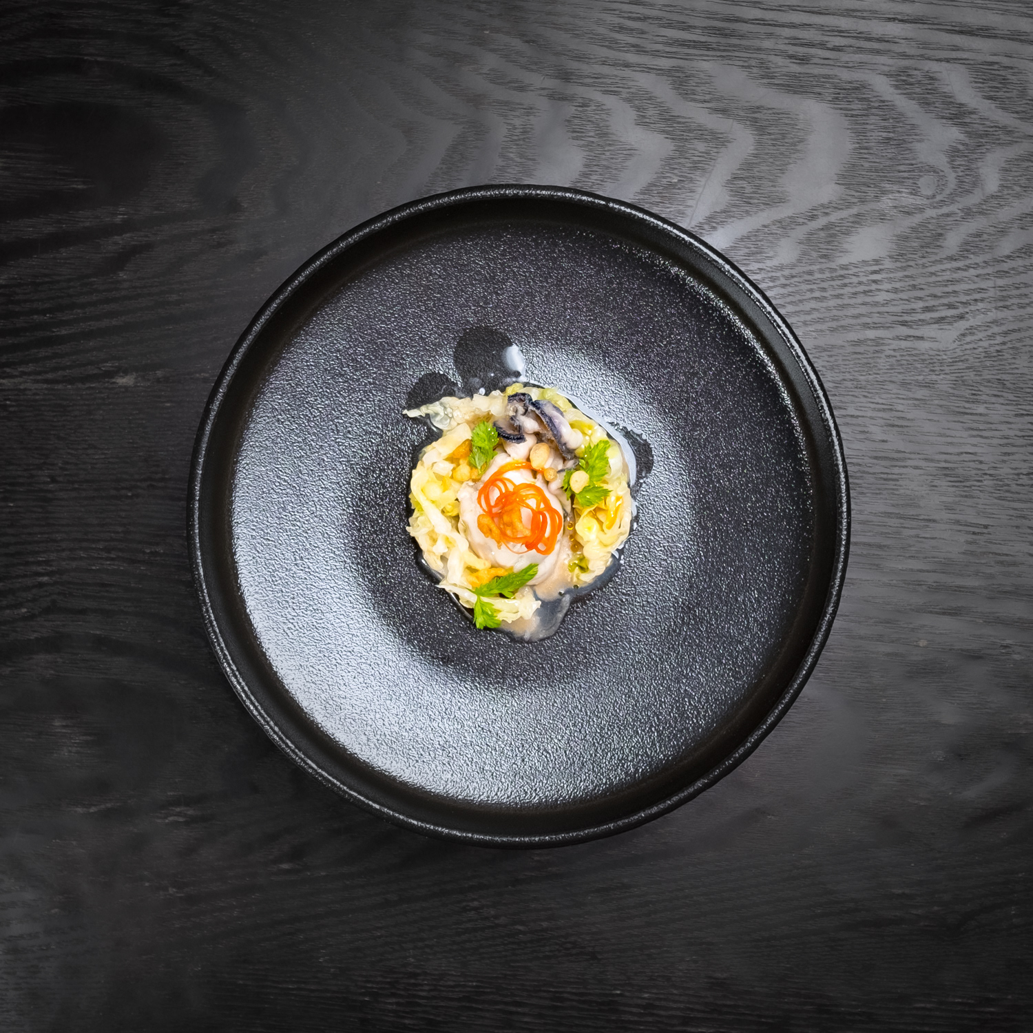 Hiroshima Oyster with Ginger Sauce, Scallion Oil