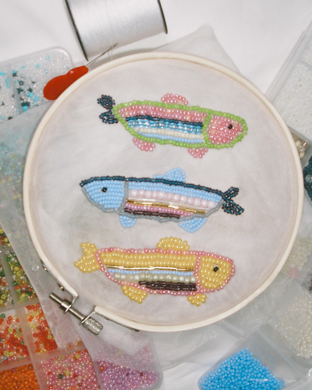 Bead embroirdery process