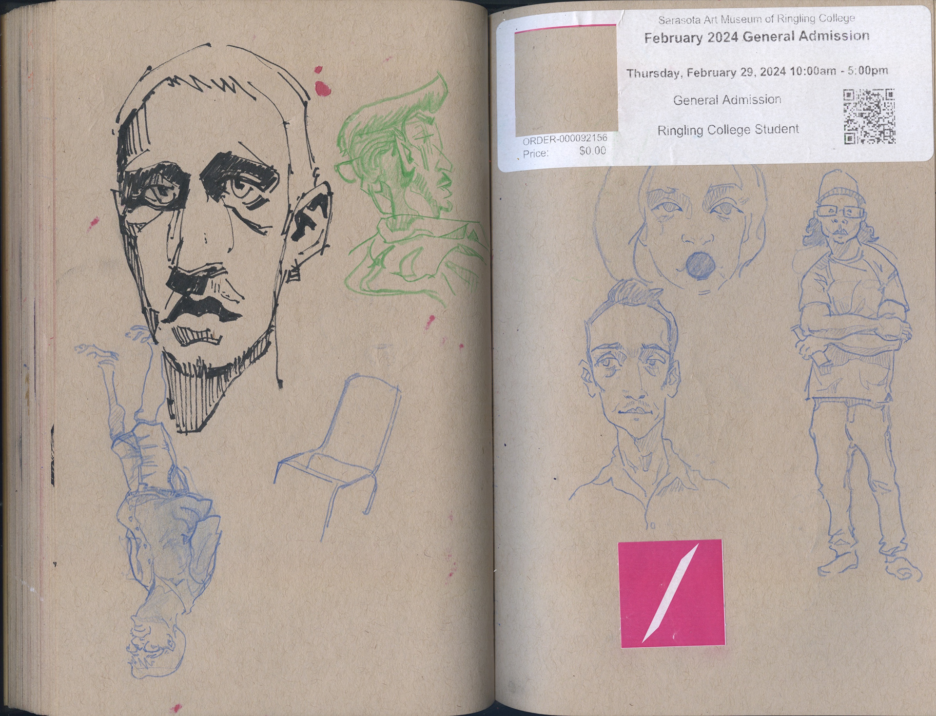 went to the museum and drew my time based teacher micheal. really cool guy, knows every artist ever.