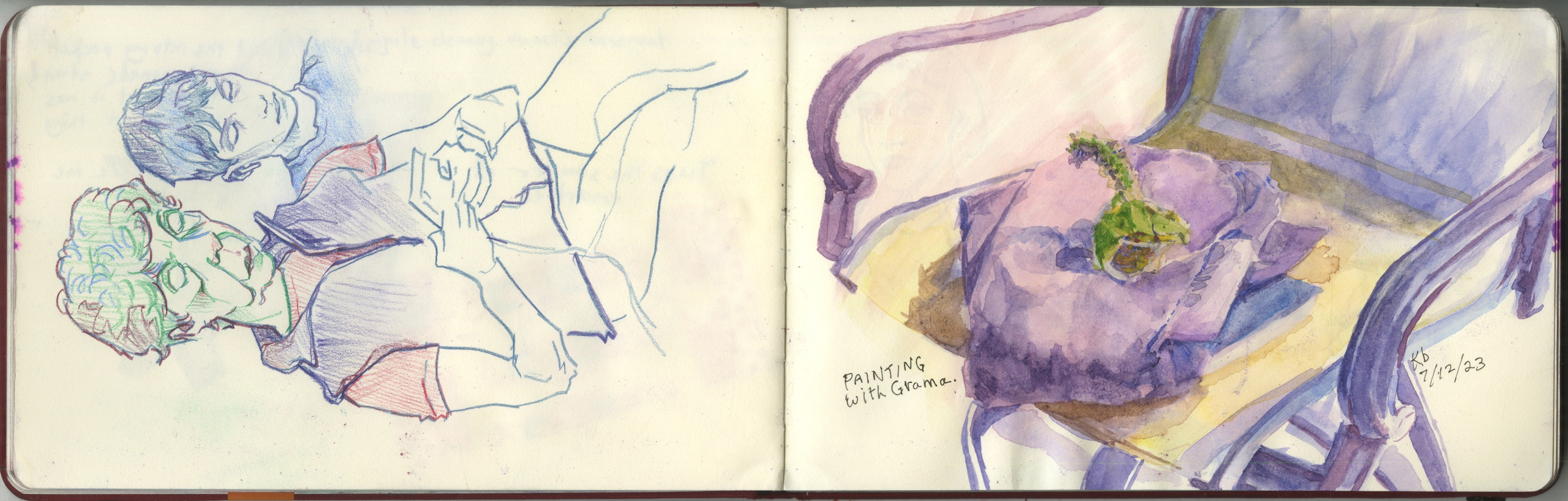 one of the first time i had tried watercolor in years. i had so much fun painting with my grandma and liked how it turned out. i had been telling her that we would find time to paint together and was glad when we finally did.