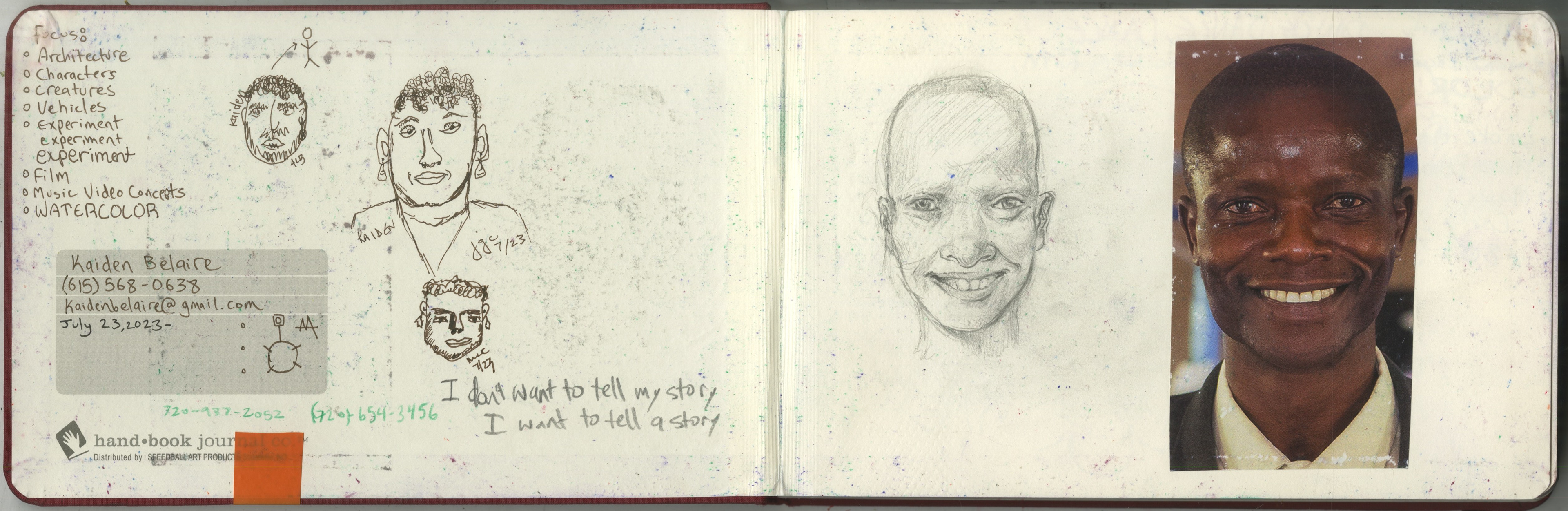 tried to do a police sketch. i had no idea what the man on the right looked like other than the description my mom gave me. i think i got fairly close but that drawing will forever haunt me.