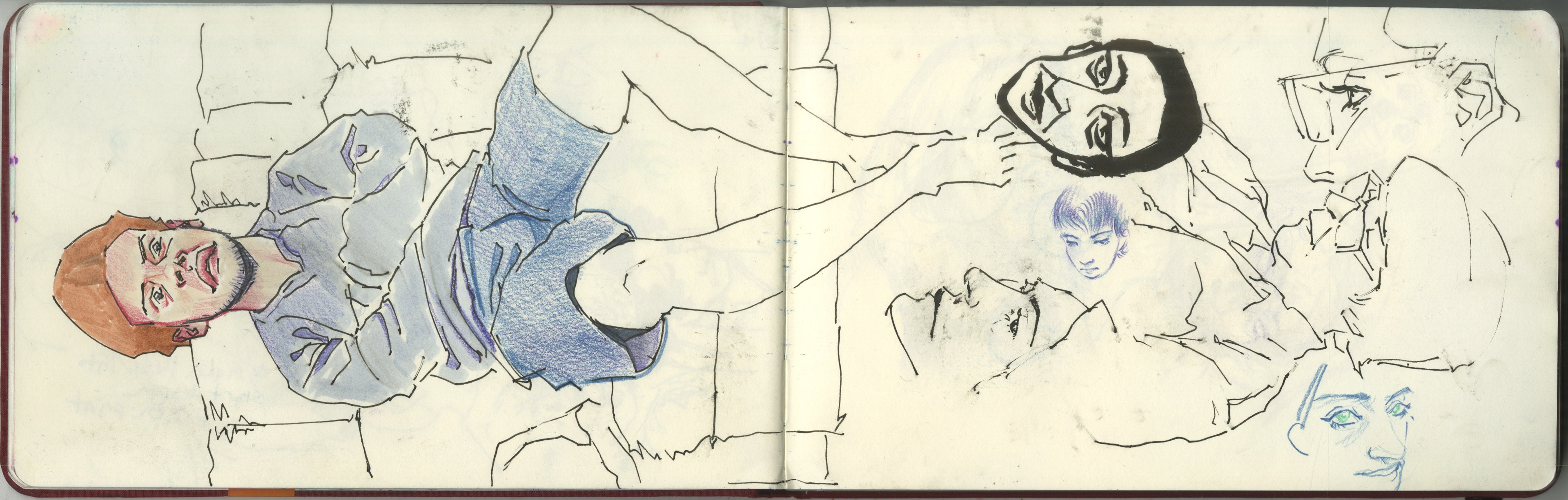 had fun drawing my brother (left page)