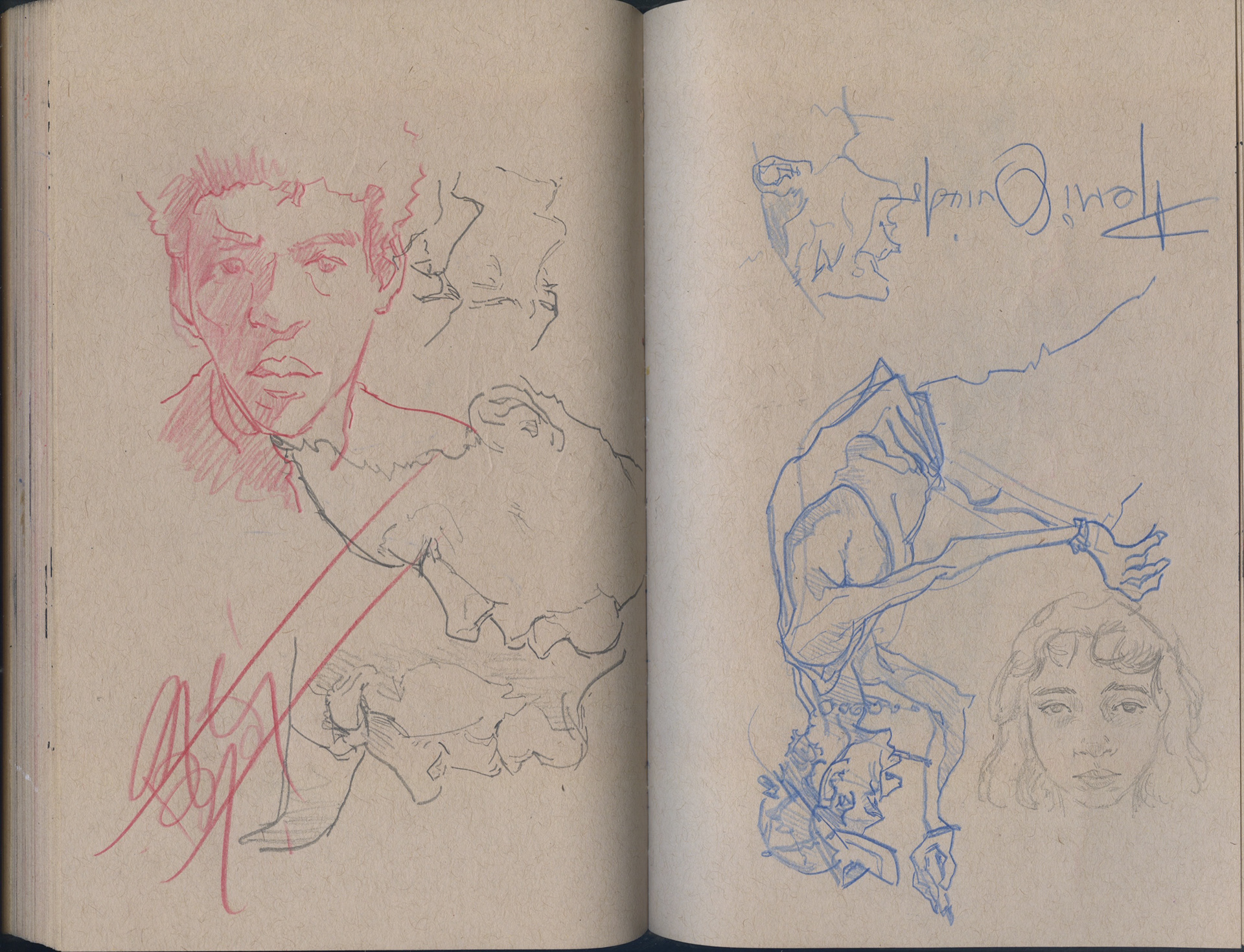 right: the artist in blue was interesting. his paintings were really nice and he had the best anatomy ever. me and tea just wanted to draw him all night. we then asked him to strip naked and we drew him.