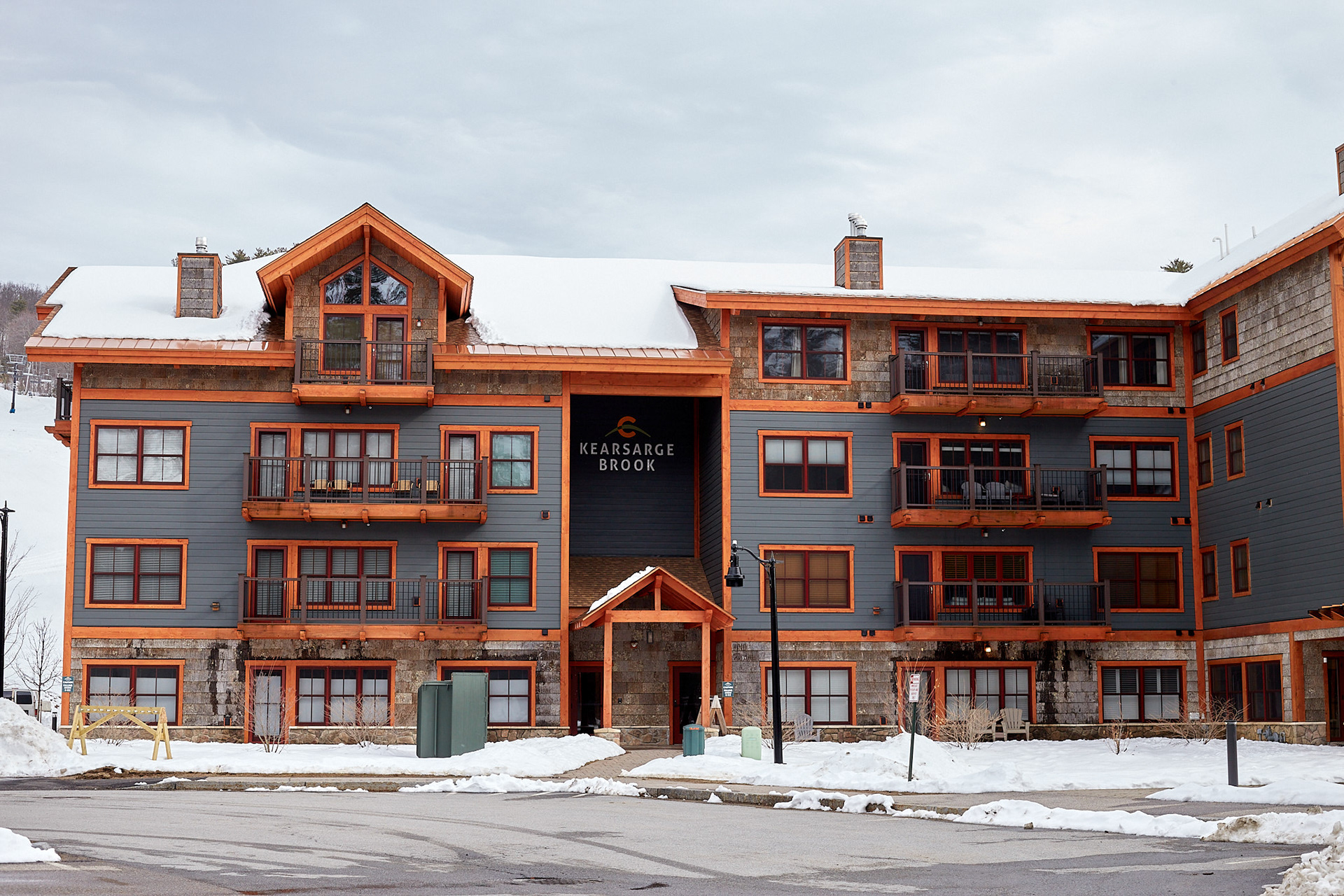 Kearsarge Brook at Cranmore Mountain Resort this spring, still snowy but ready for the summer season!