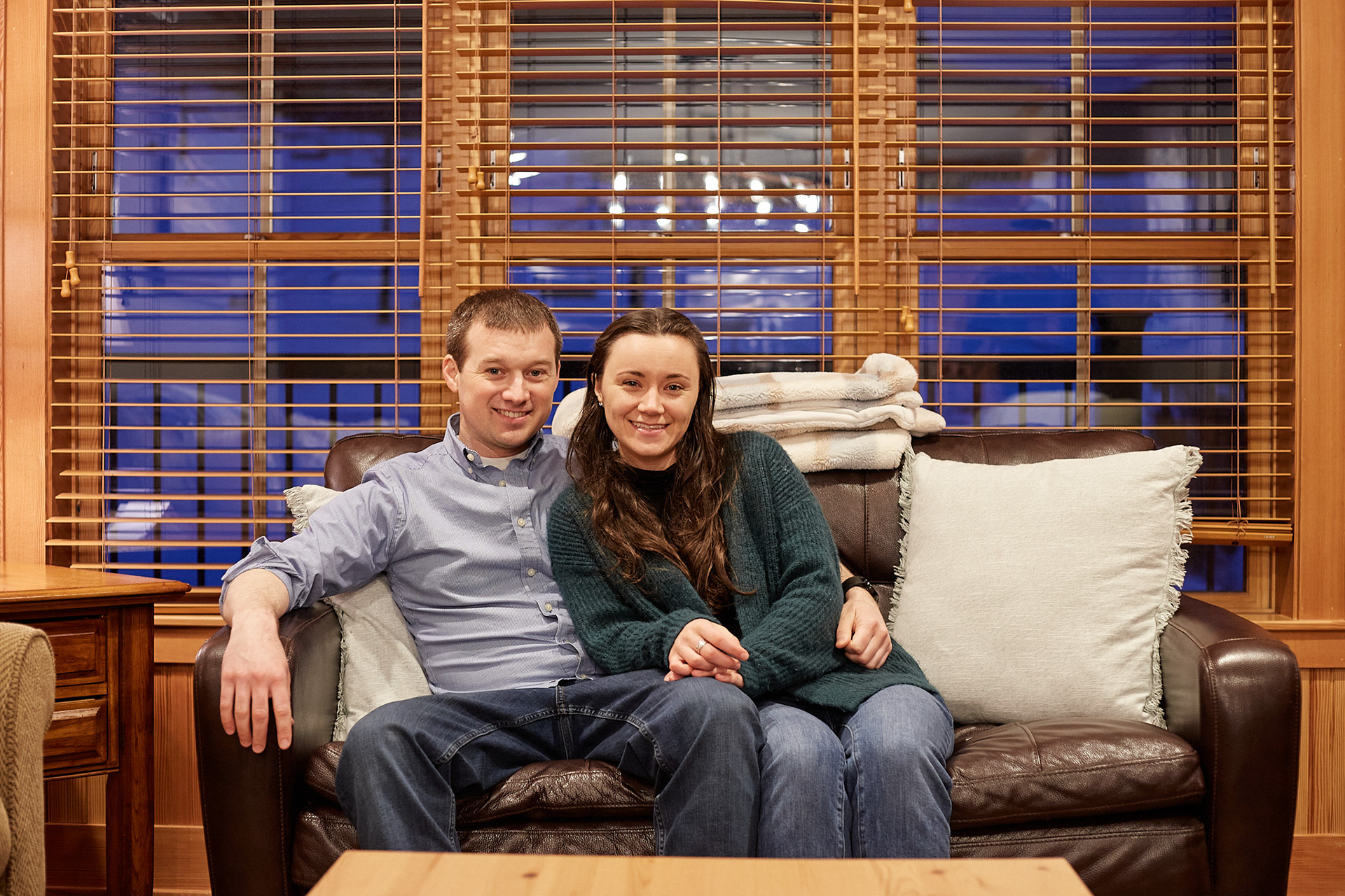 Hannah and Justin in the accommodations in the new Fairbank Lodge at Cranmore Mountain Resort!