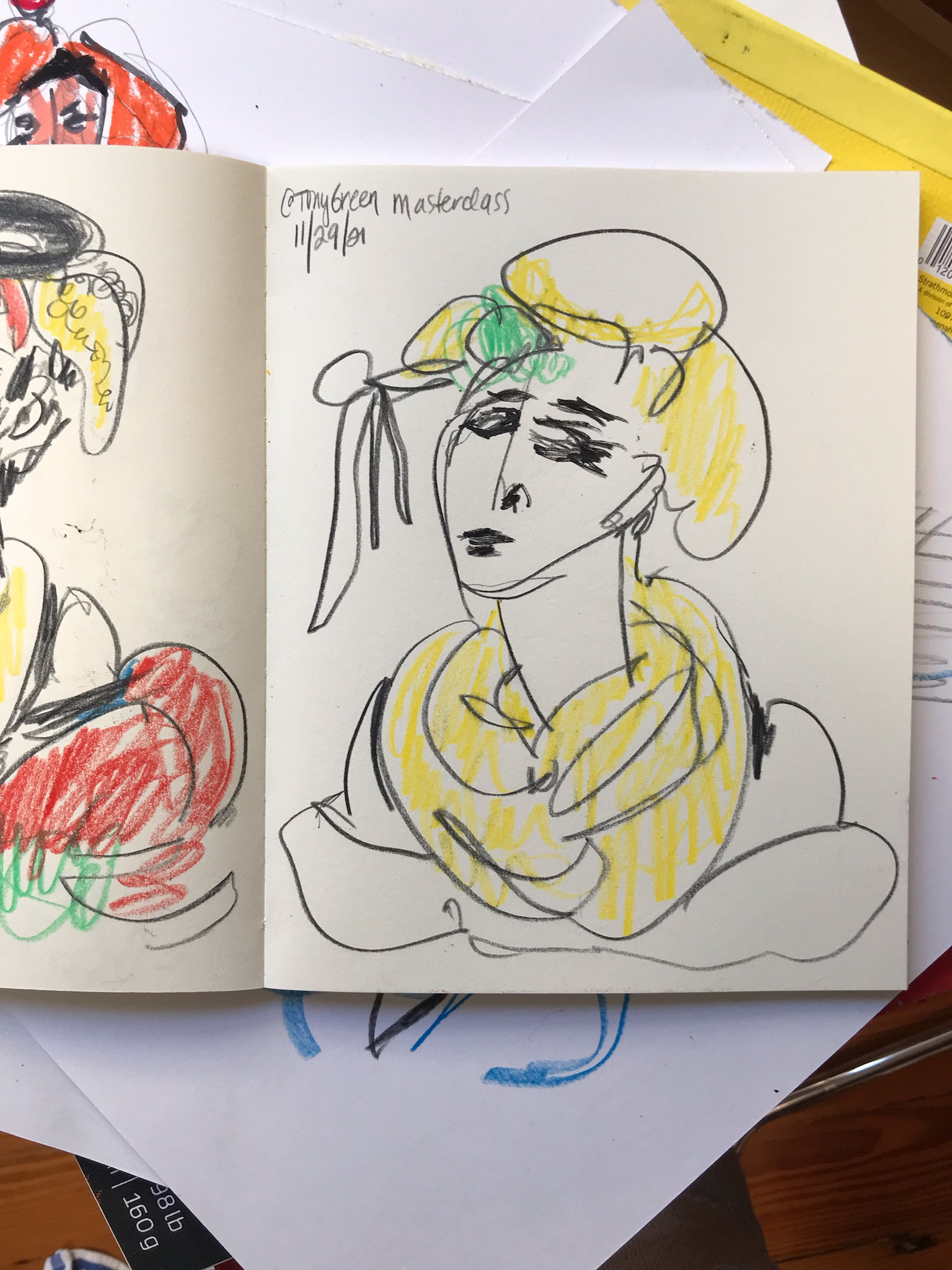 Masterclass sketches with Tony Green @tonygreen_illustration