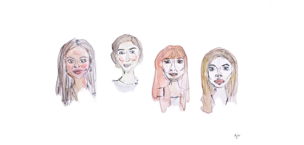 “Women in Filmmaking 2015,” watercolor and pen on paper