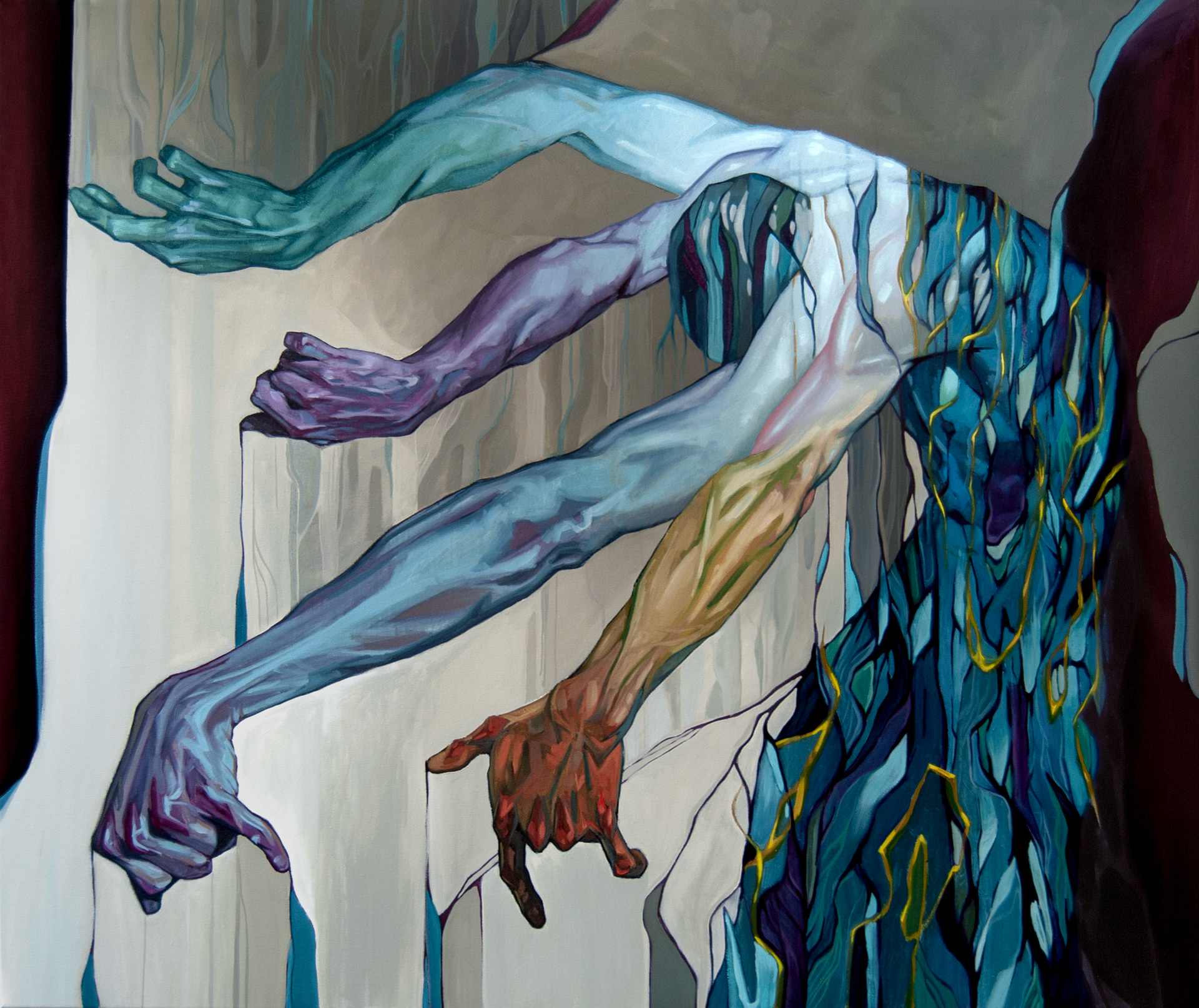 Steep, 50in x 42in, Oil on Canvas
