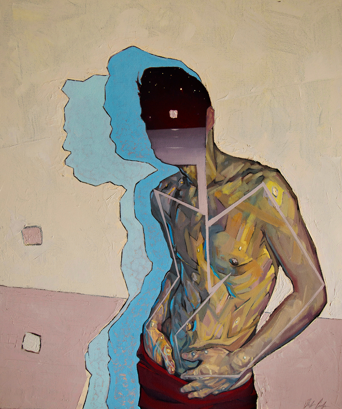 Sunset: Amygdala, Oil on Canvas, 20in x 24in