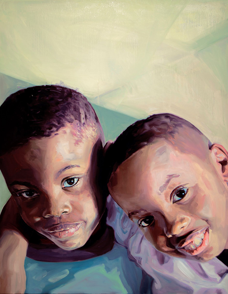 Dominic David Harris Mason & Nathan Daniel Harris Mason, Oil on Canvas, 36in x 48in