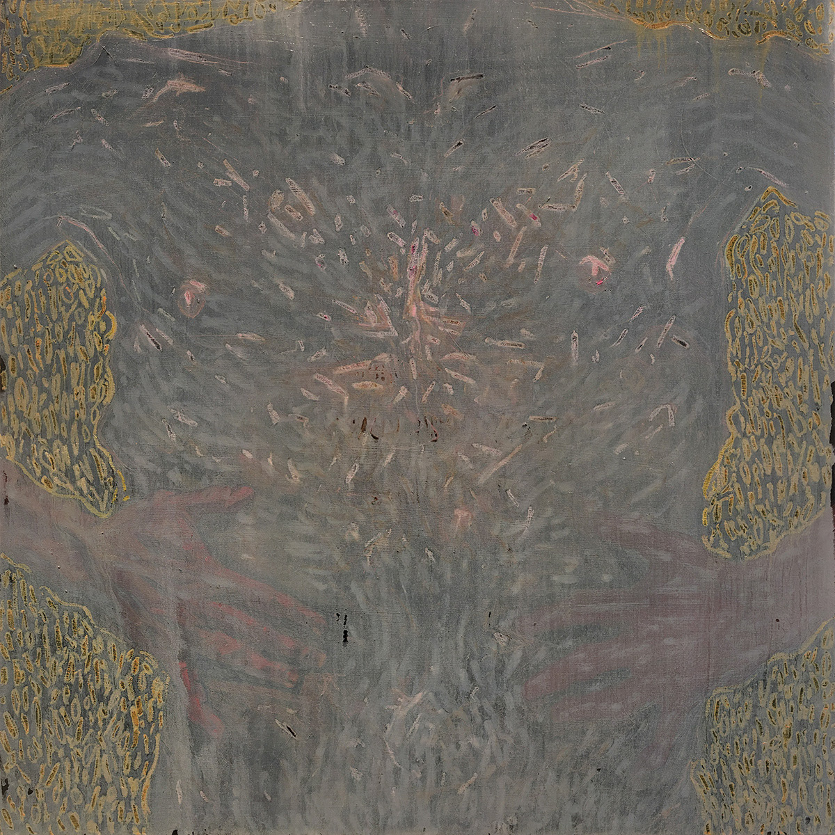 Belly Drum, Oil and Pastel on Canvas, 36in x 36in