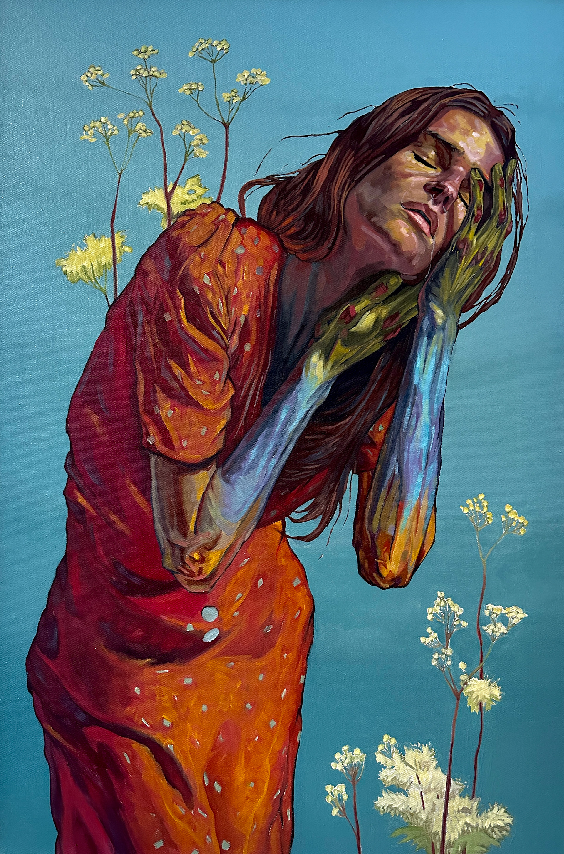 Malingering Aoife, Oil on Canvas, 24in x 36in