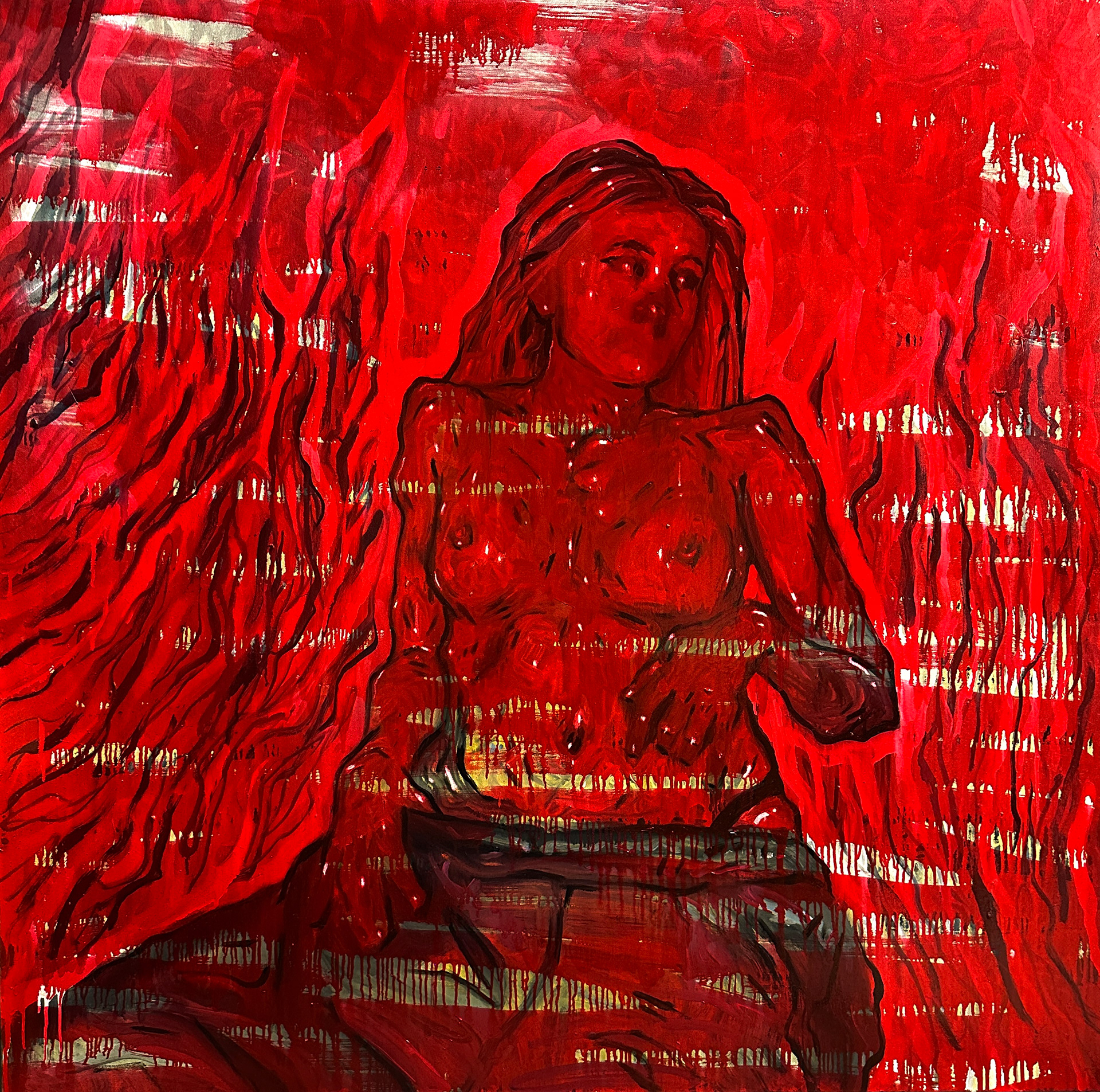 Ember, Oil on Canvas, 48in x 48in