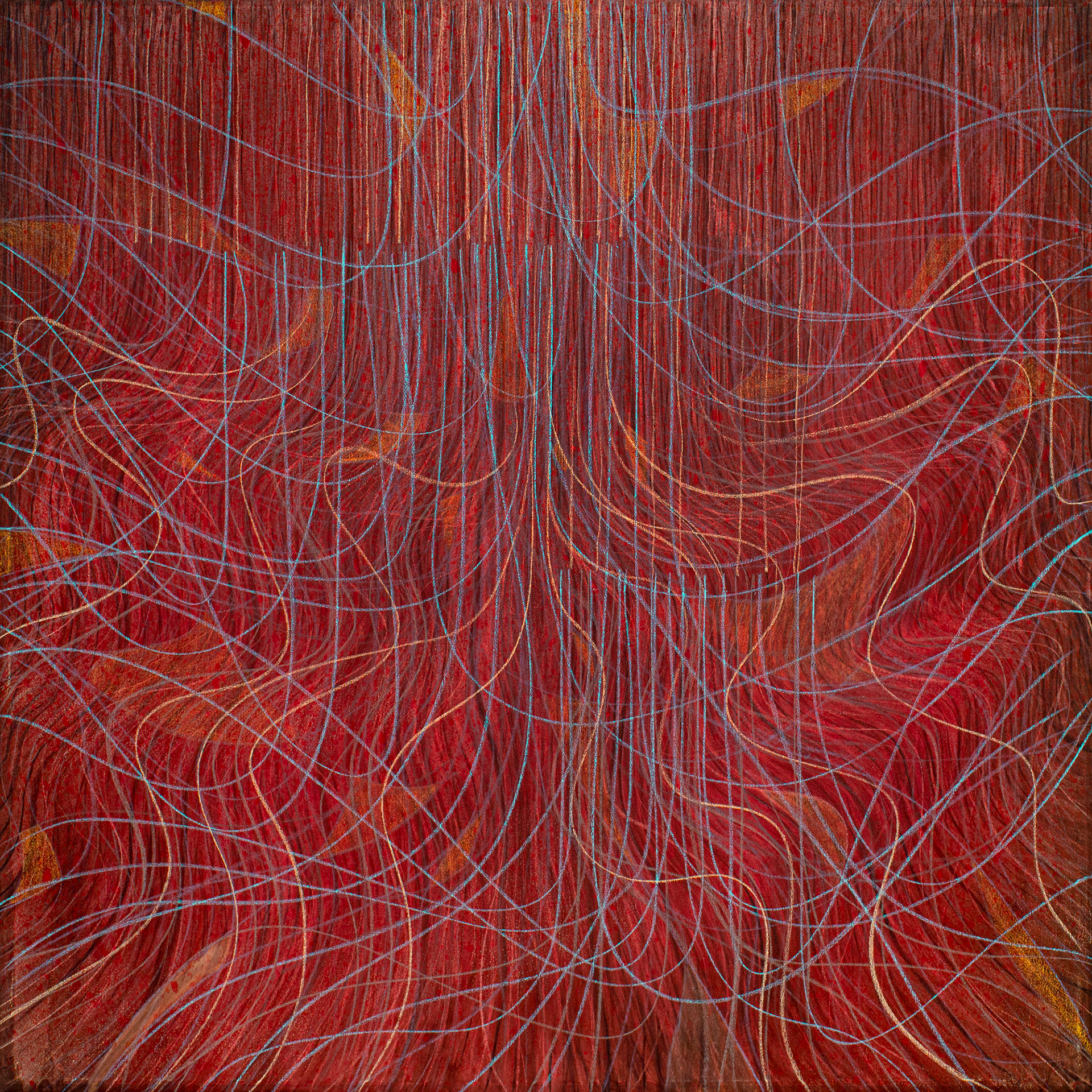 Remnants, Mixed Media on Canvas, 58in x 58in