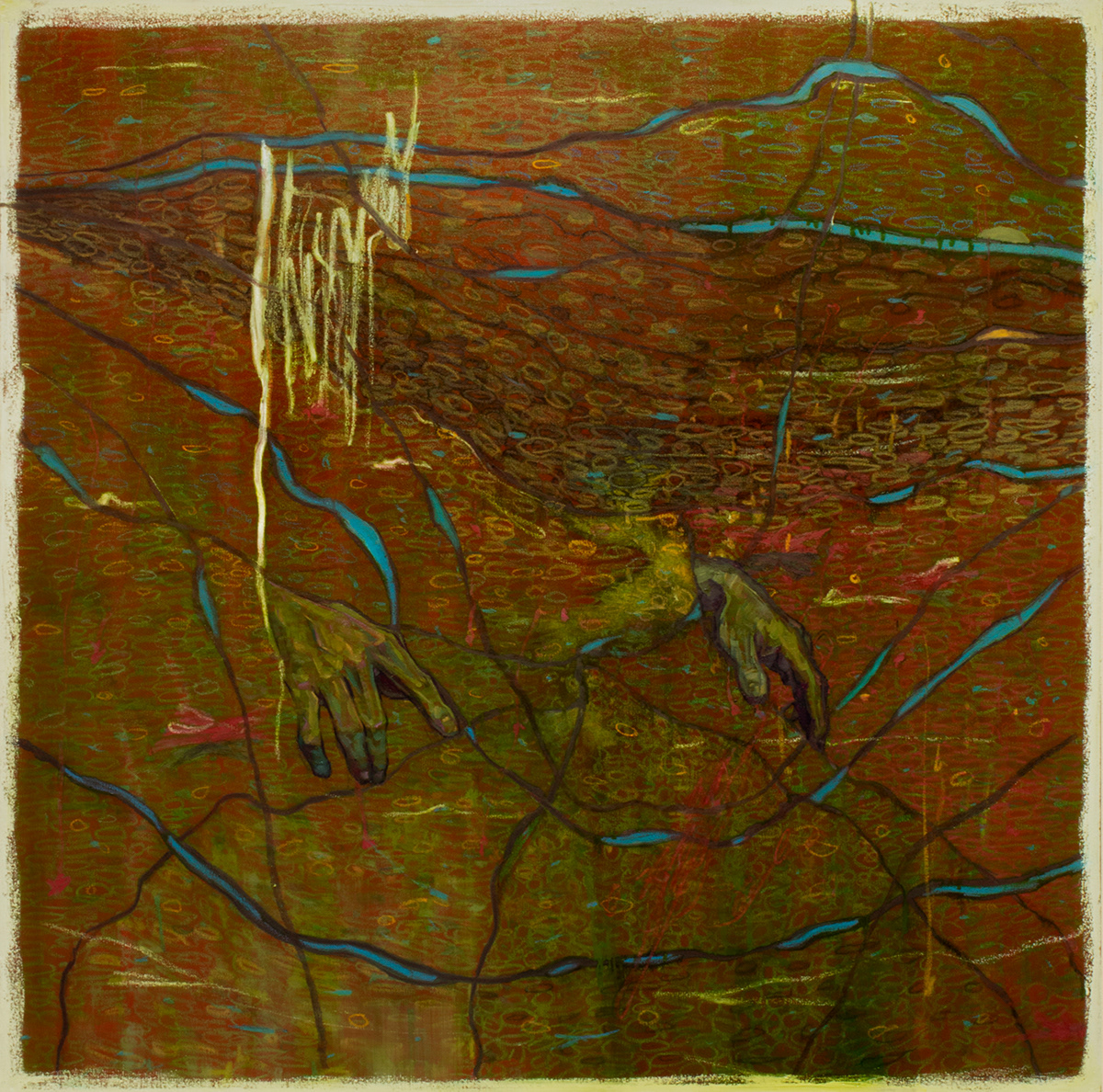 Vessel, Oil and Charcoal on Canvas, 36in x 36in