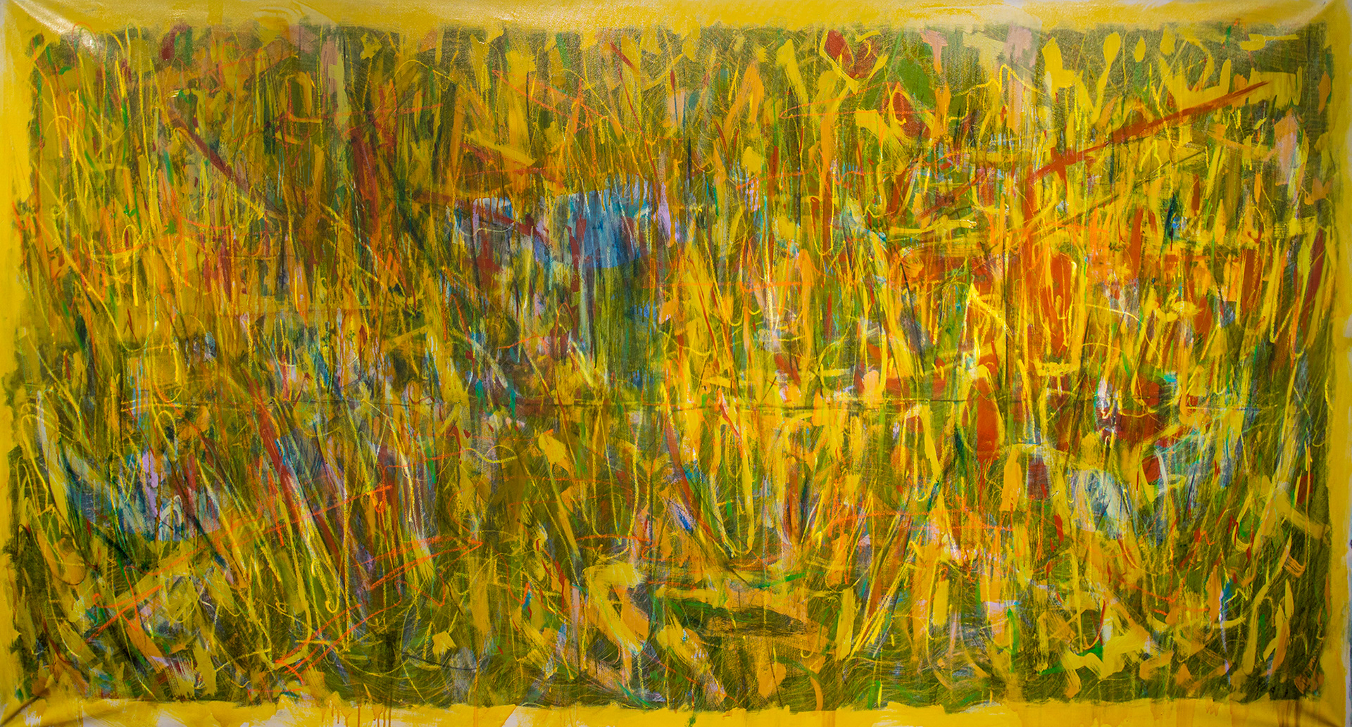 Asphyxiate, Mixed Media on Canvas, 120in x 66in