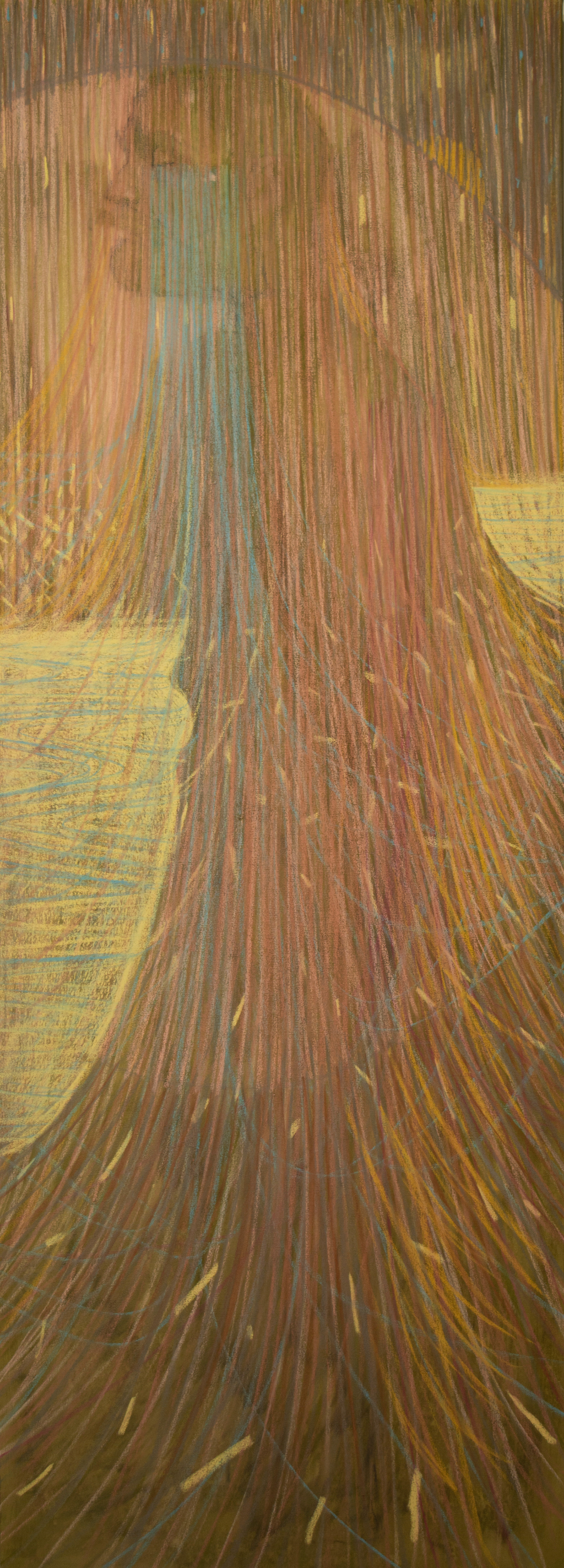 Sub-Stance, Pastel and Ink on Canvas, 20in x 60in