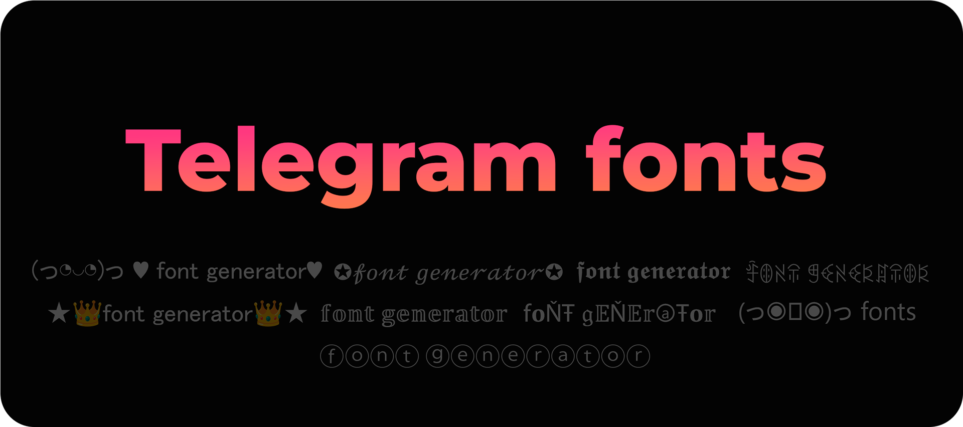 How to use custom fonts in Telegram, to copy and paste