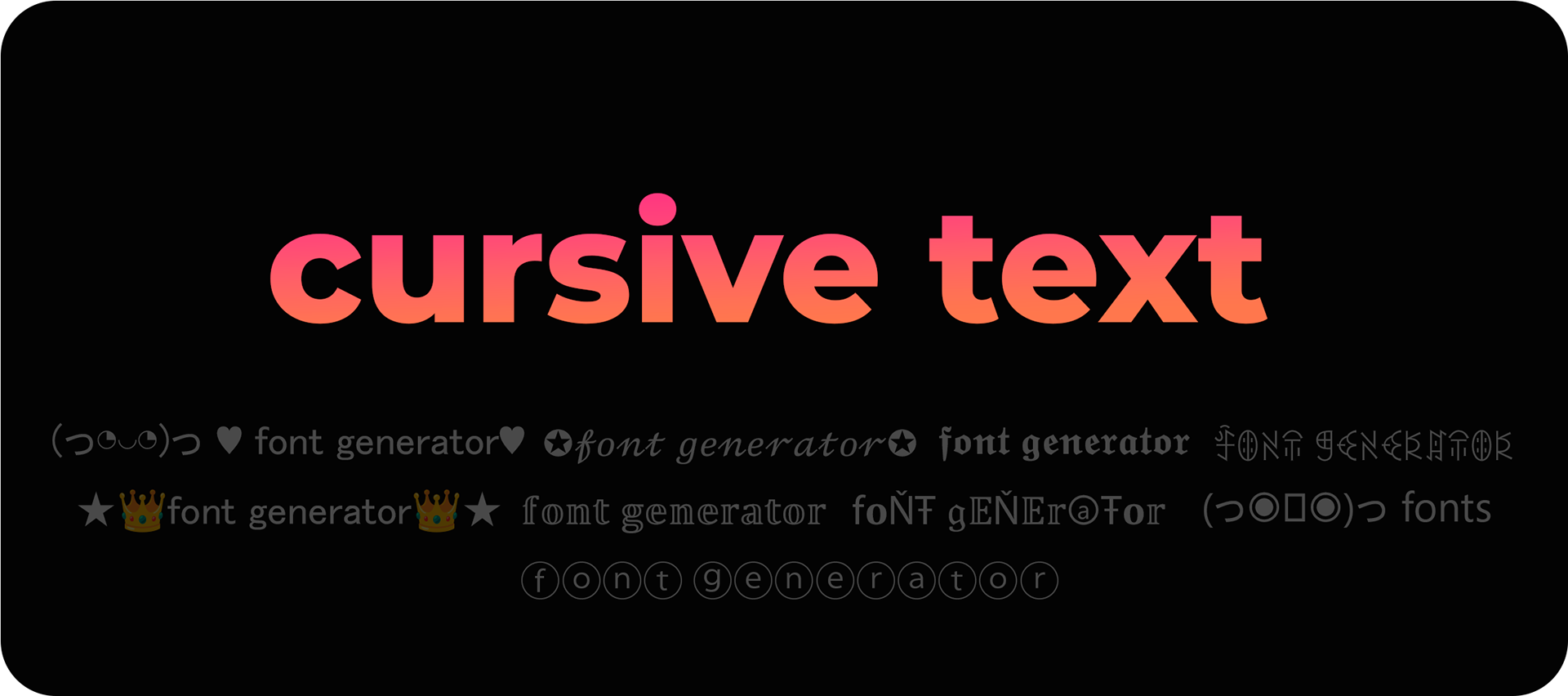 What font is cursive, italic fonts to copy and paste