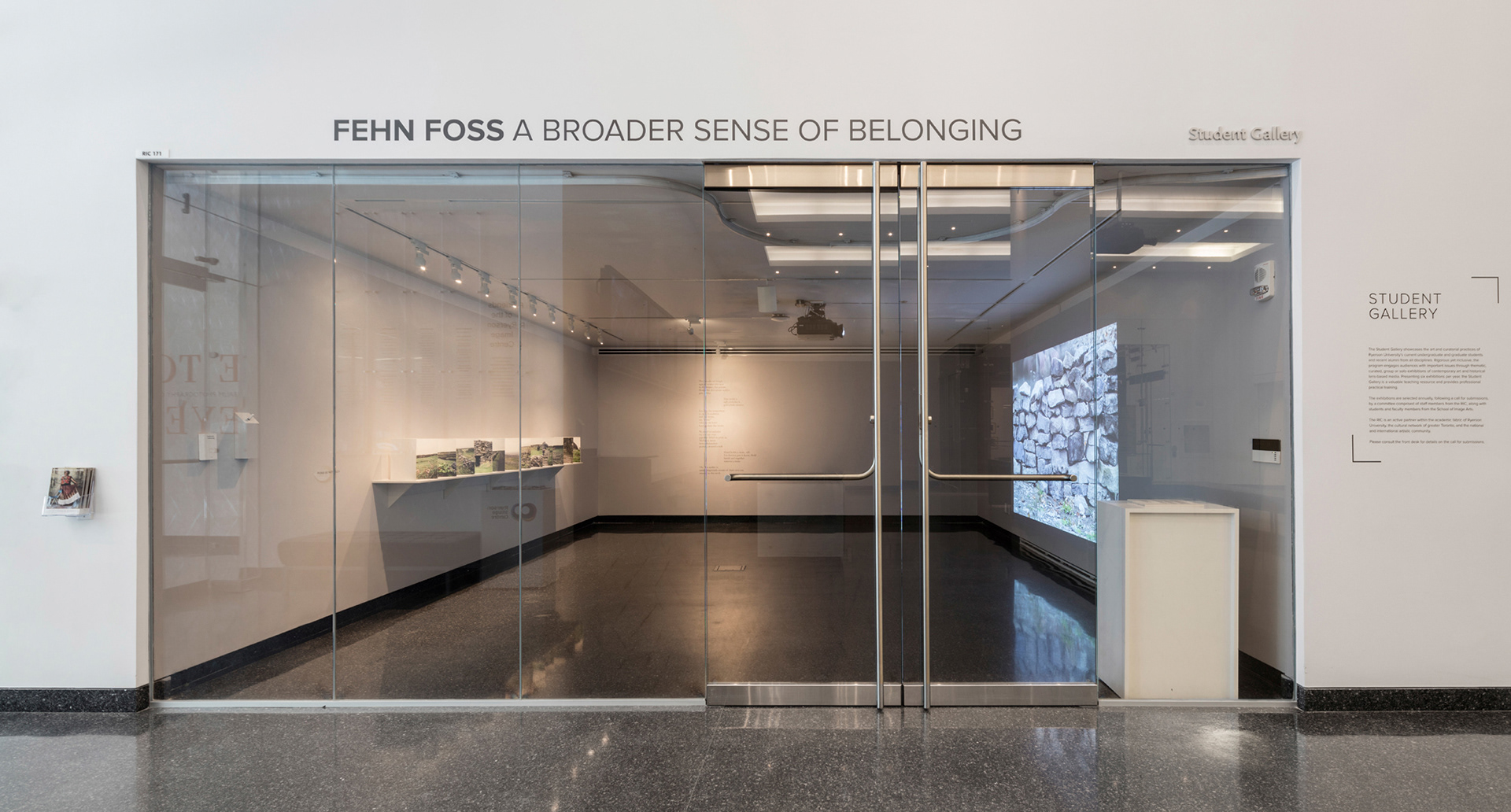 Fehn Foss: A Broader Sense of Belonging (installation view), 2019 © Riley Snelling, Ryerson Image Centre