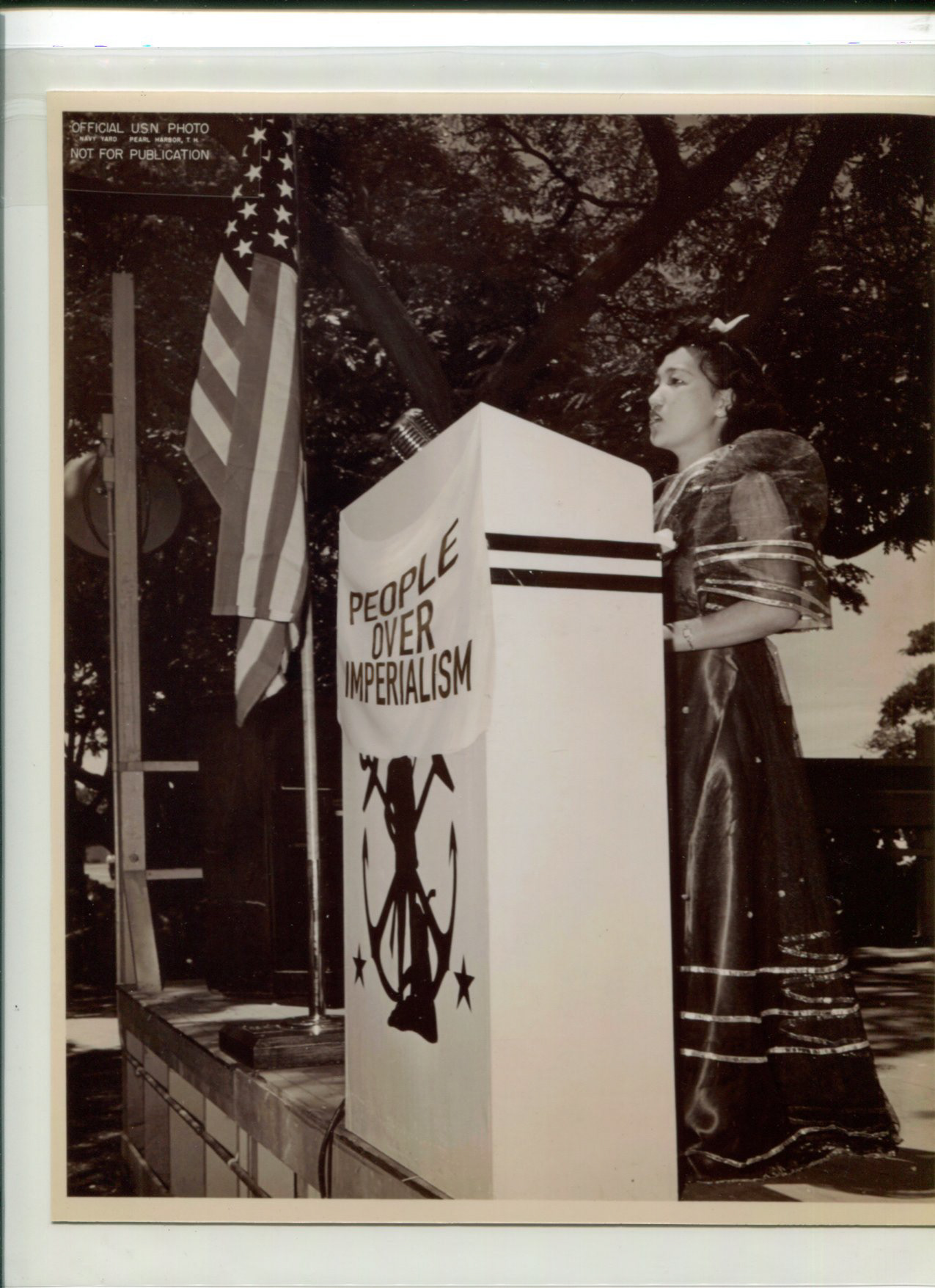 "Archival Densities: People Over Imperialism" Inkjet print on 8 in x 10 in semi-gloss photo paper.
