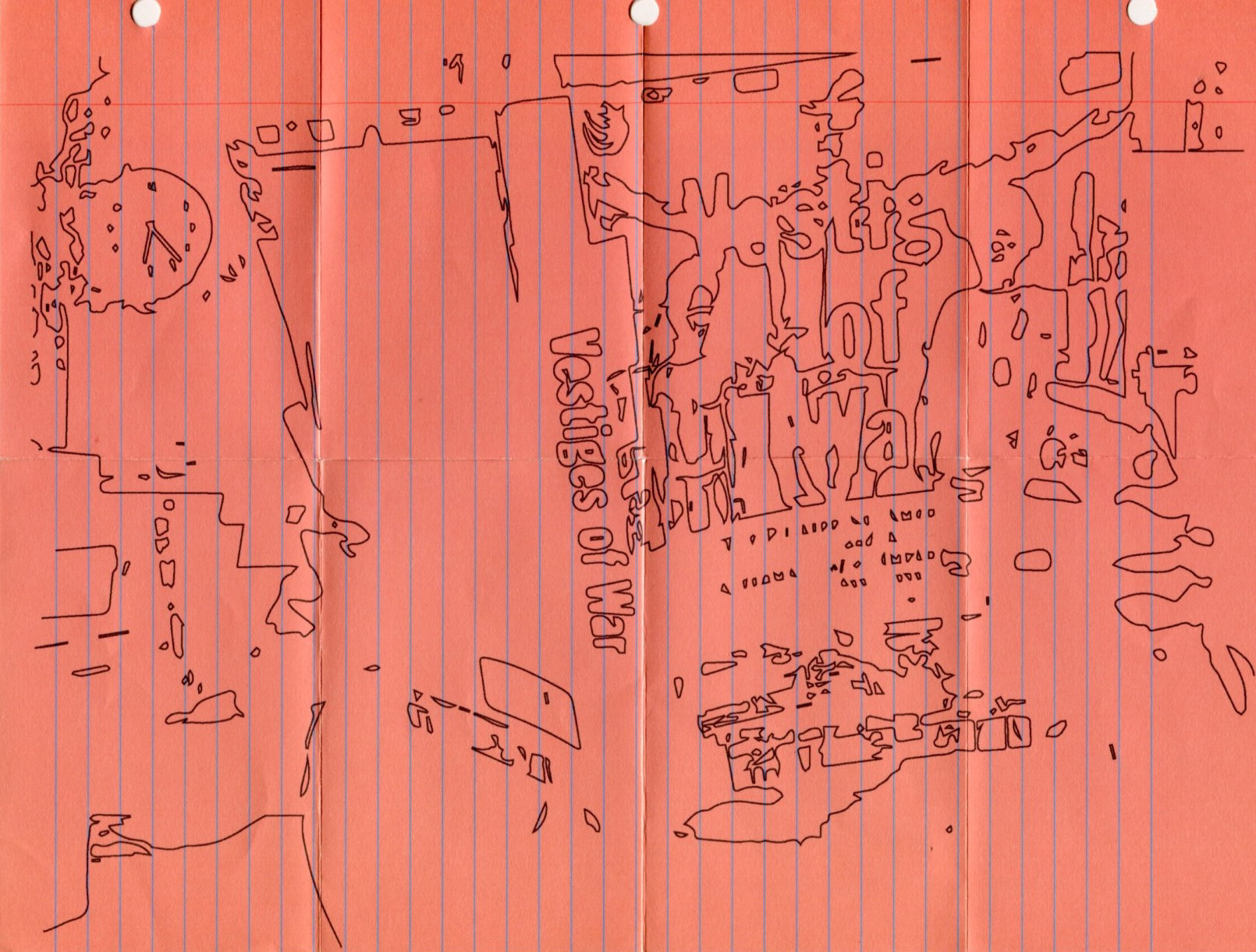 Image Trace Bounties: Vestiges of War, Dye ink print, 8.5" x 11"