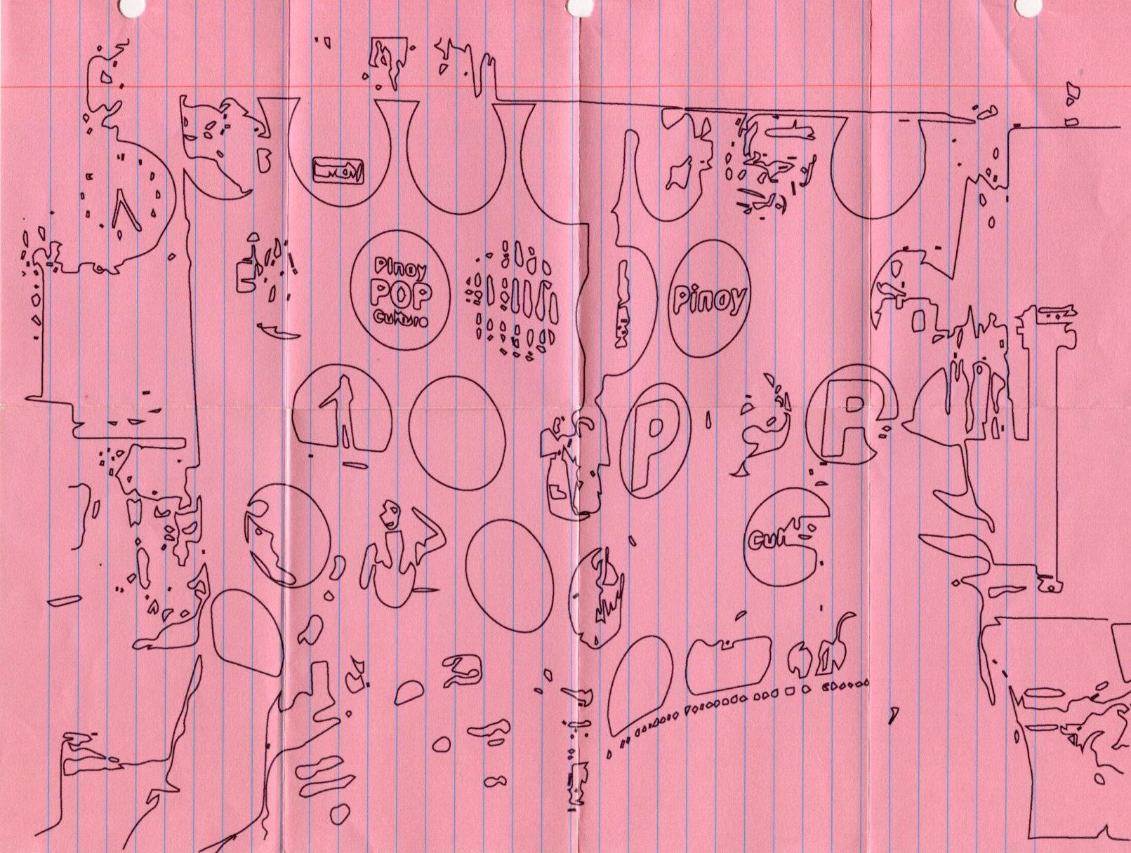 Image Trace Bounties: Pinoy Pop Culture, Dye ink print, 8.5" x 11"